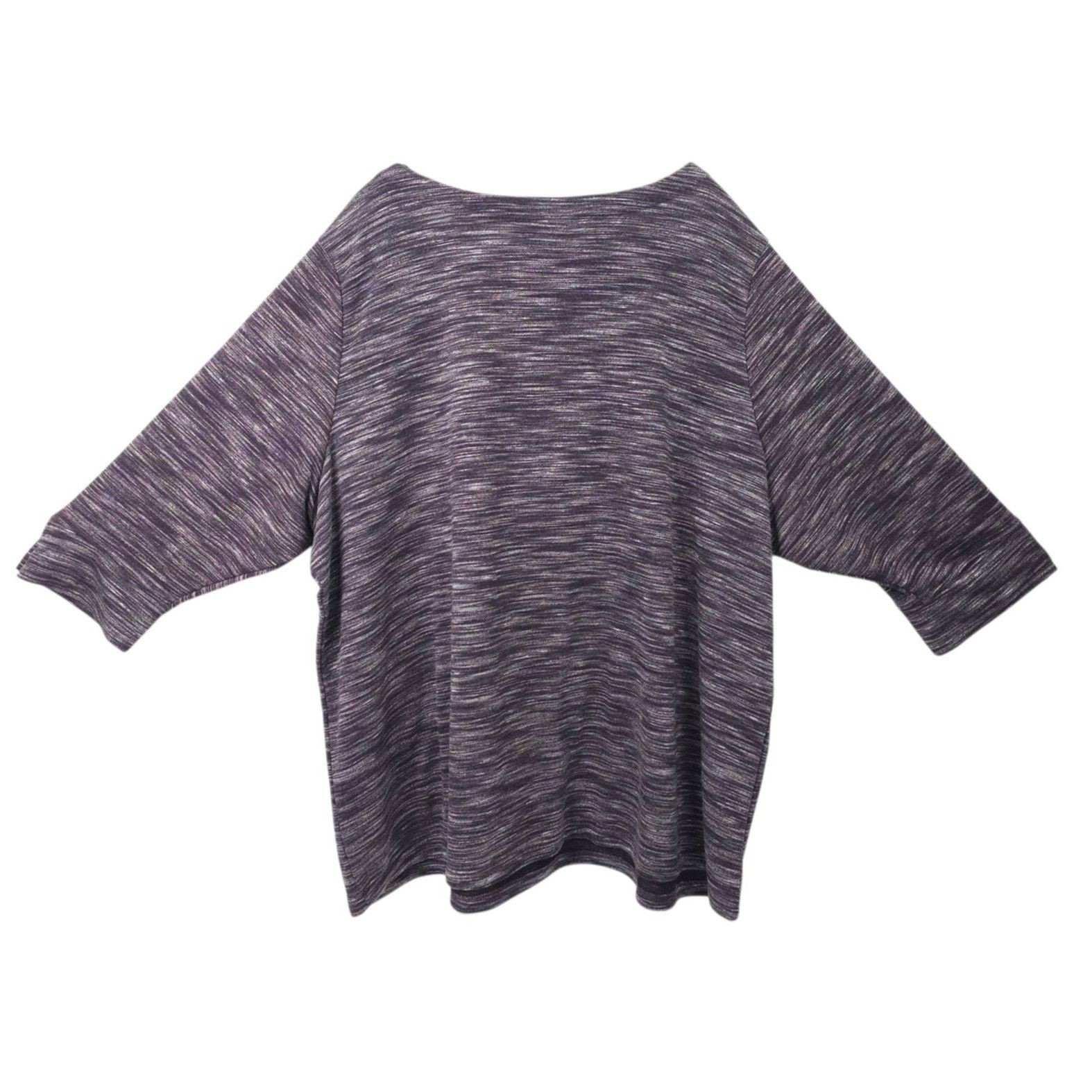 Croft & Barrow Croft & Barrow Marled Knit Tunic Top 4X Plus Boatneck Size 4XL / US 24-26 - 2 Thumbnail