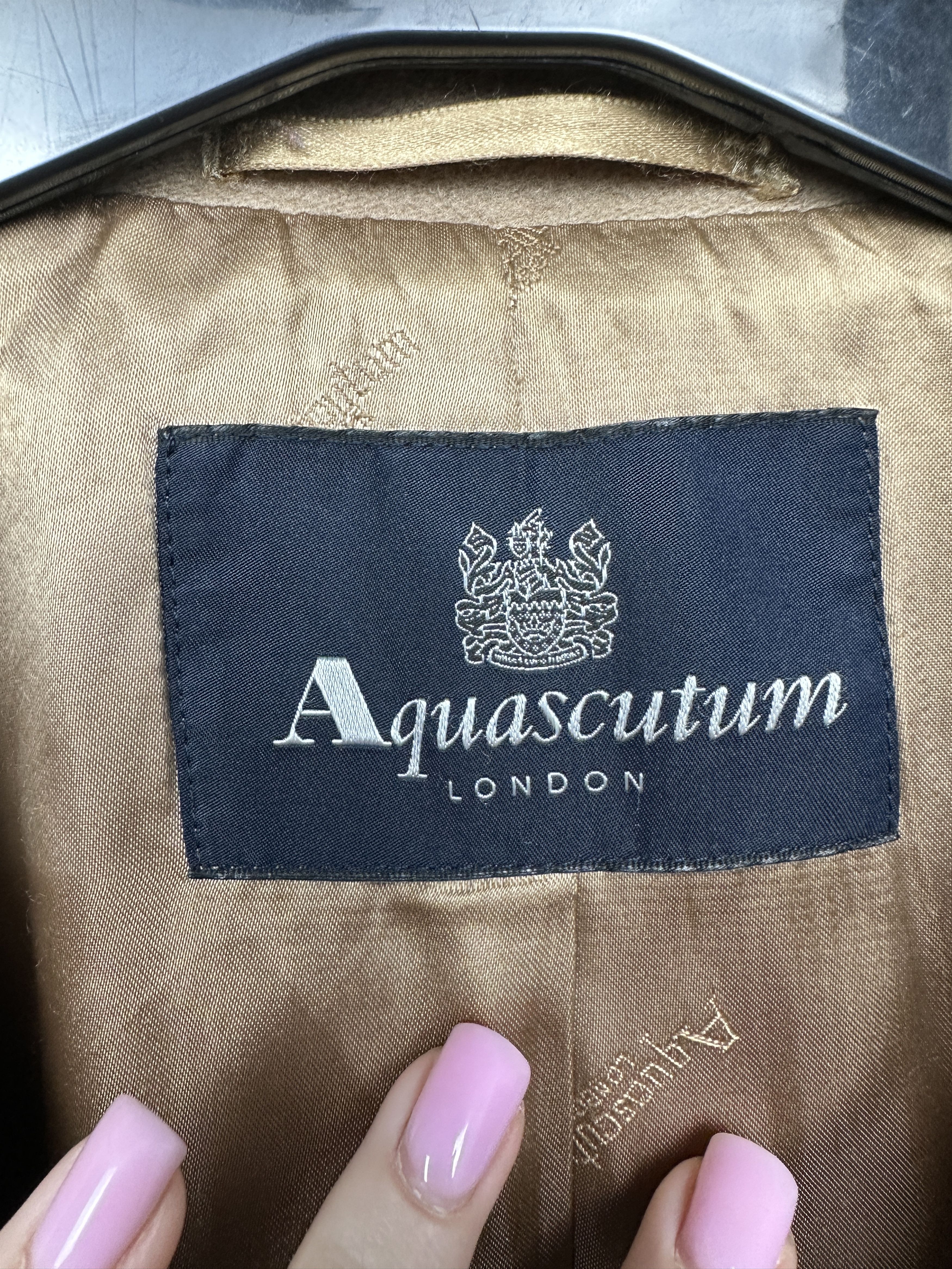 Aquascutum × Vintage Aquascutum Vintage Womens Wool Coat Jacket Size L / US 10 / IT 46 - 3 Thumbnail