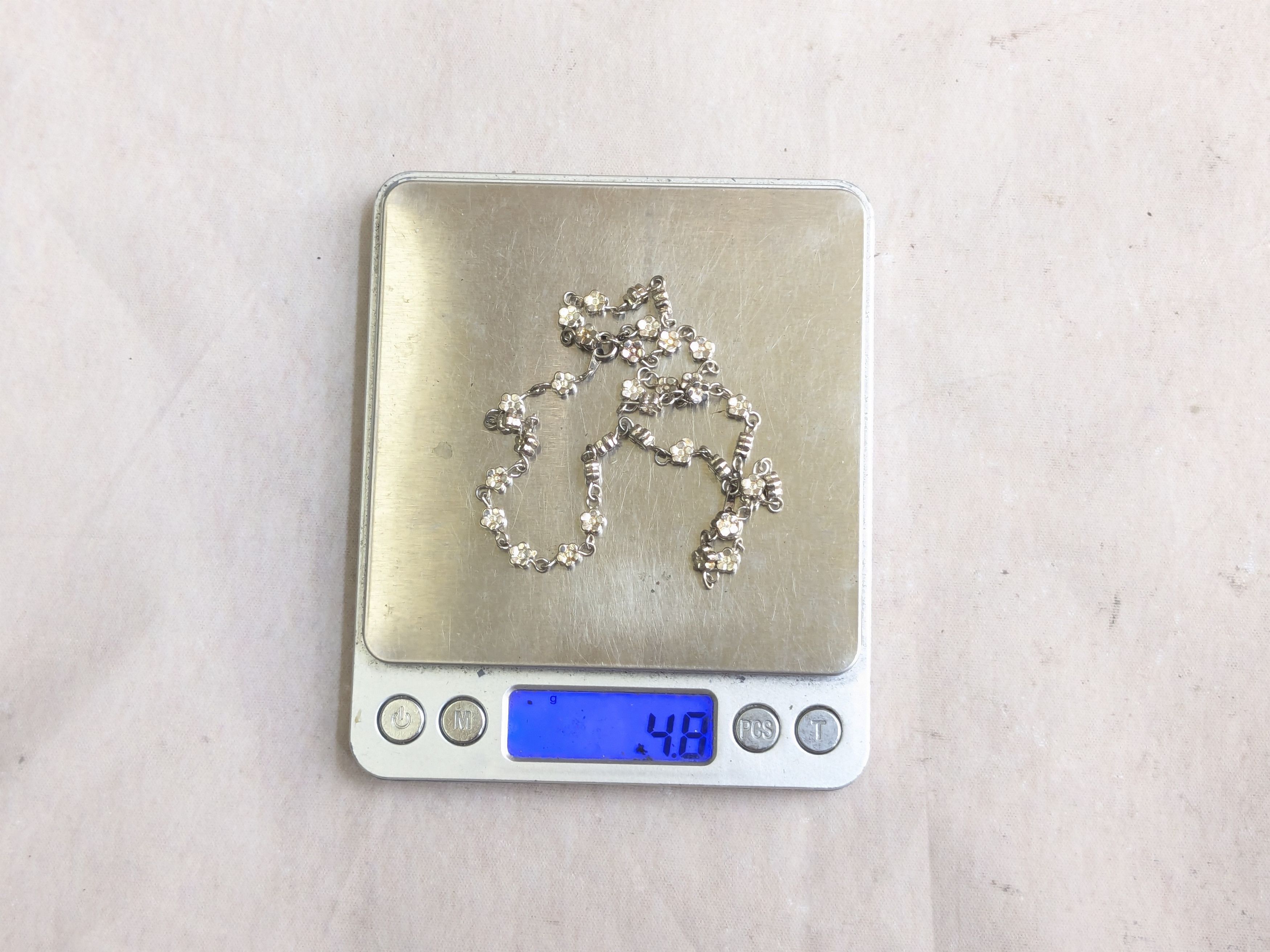 Jewelry Silver Necklace Flowers Floral 15" Y2K Cute Size ONE SIZE - 9 Thumbnail