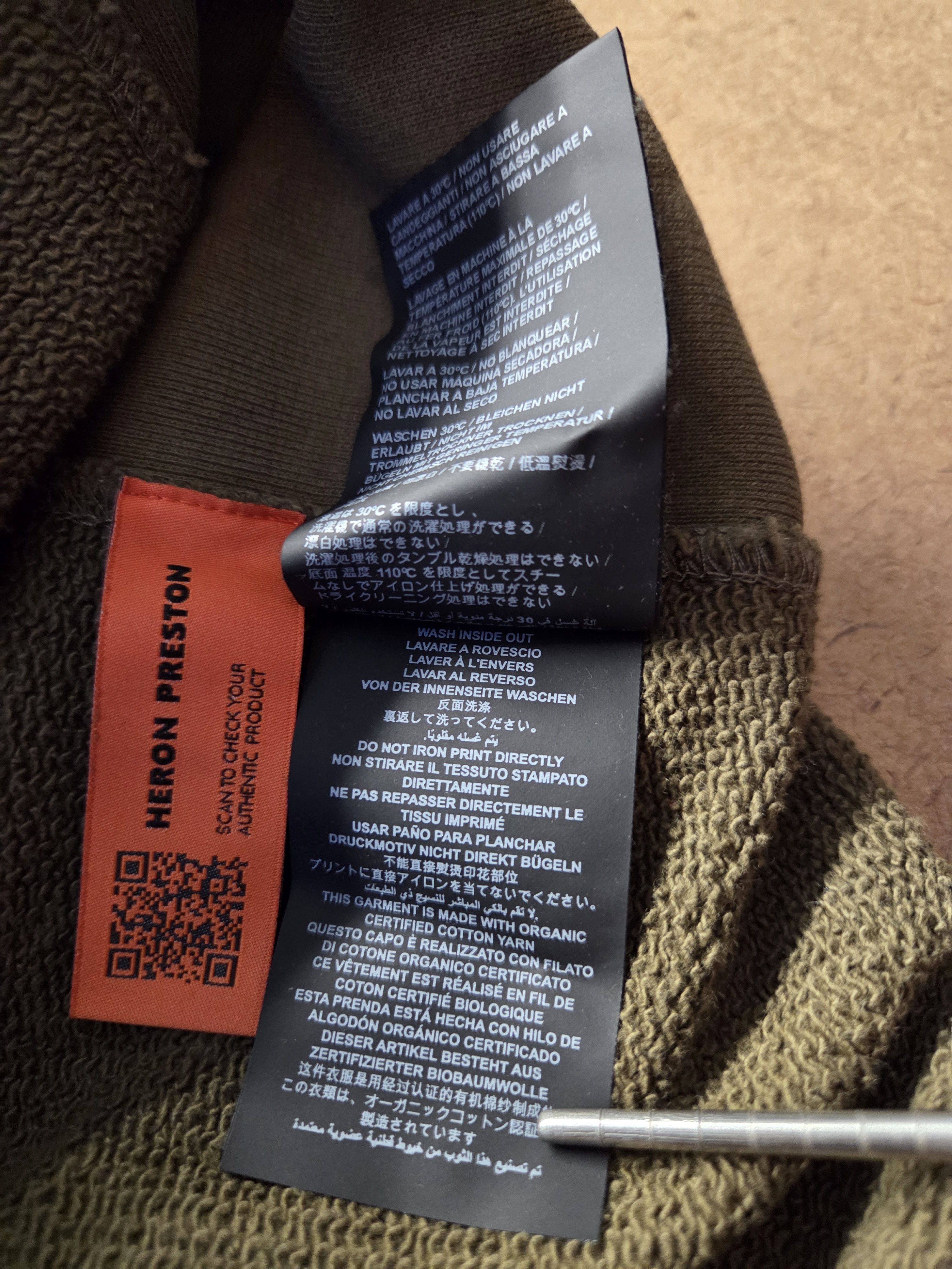 Heron Preston HPNY Hooded Sweatshirt in Olive Sz M Size US M / EU 48-50 / 2 - 10 Thumbnail