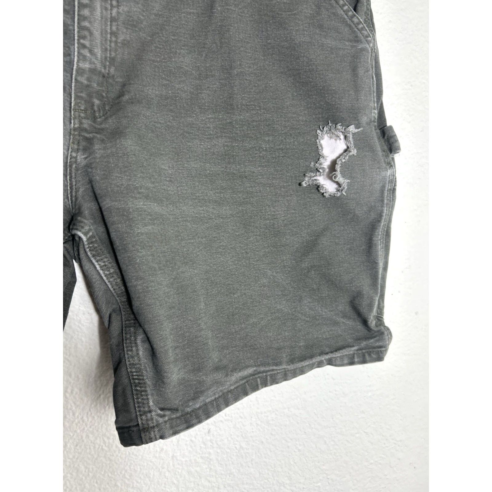 Carhartt VINTAGE Carhartt Canvas Carpenter Shorts Mens 40 Green Y2K 2006 B25 Thrashed Size US 40 / EU 56 - 5 Thumbnail
