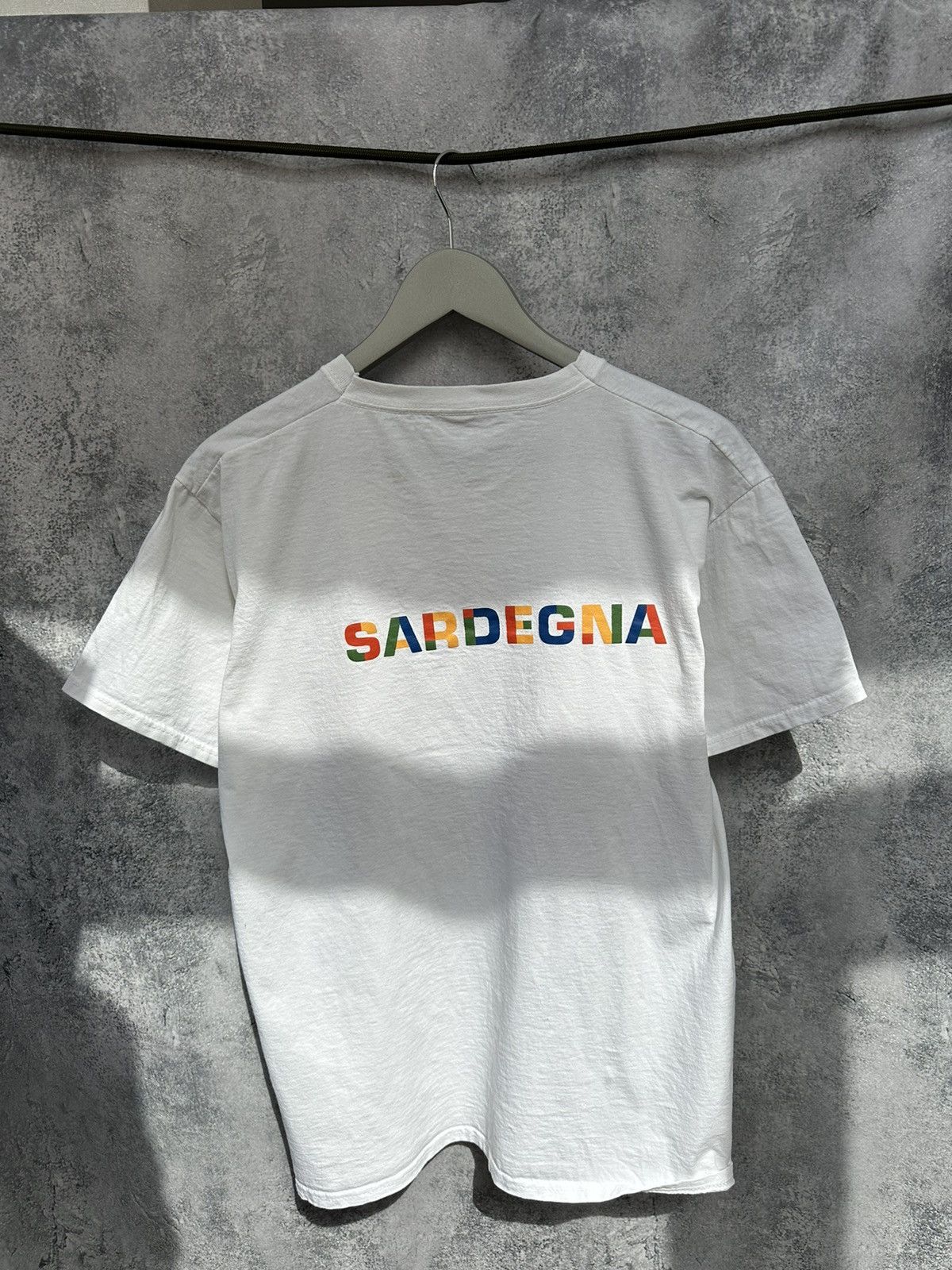 Fruit Of The Loom Sardegna Spider Y2k T-Shirt Big Logo White Tee FoTL Size US L / EU 52-54 / 3 - 3 Thumbnail