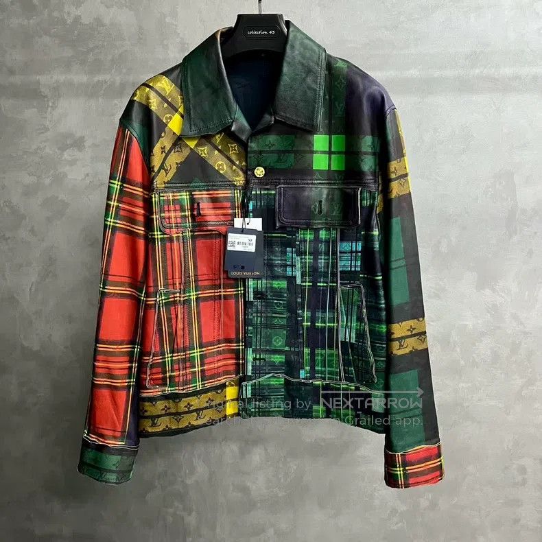 Louis Vuitton Louis Vuitton Multicolor Full Print Lapel Leather Jacket Size US L / EU 52-54 / 3 - 1 Thumbnail