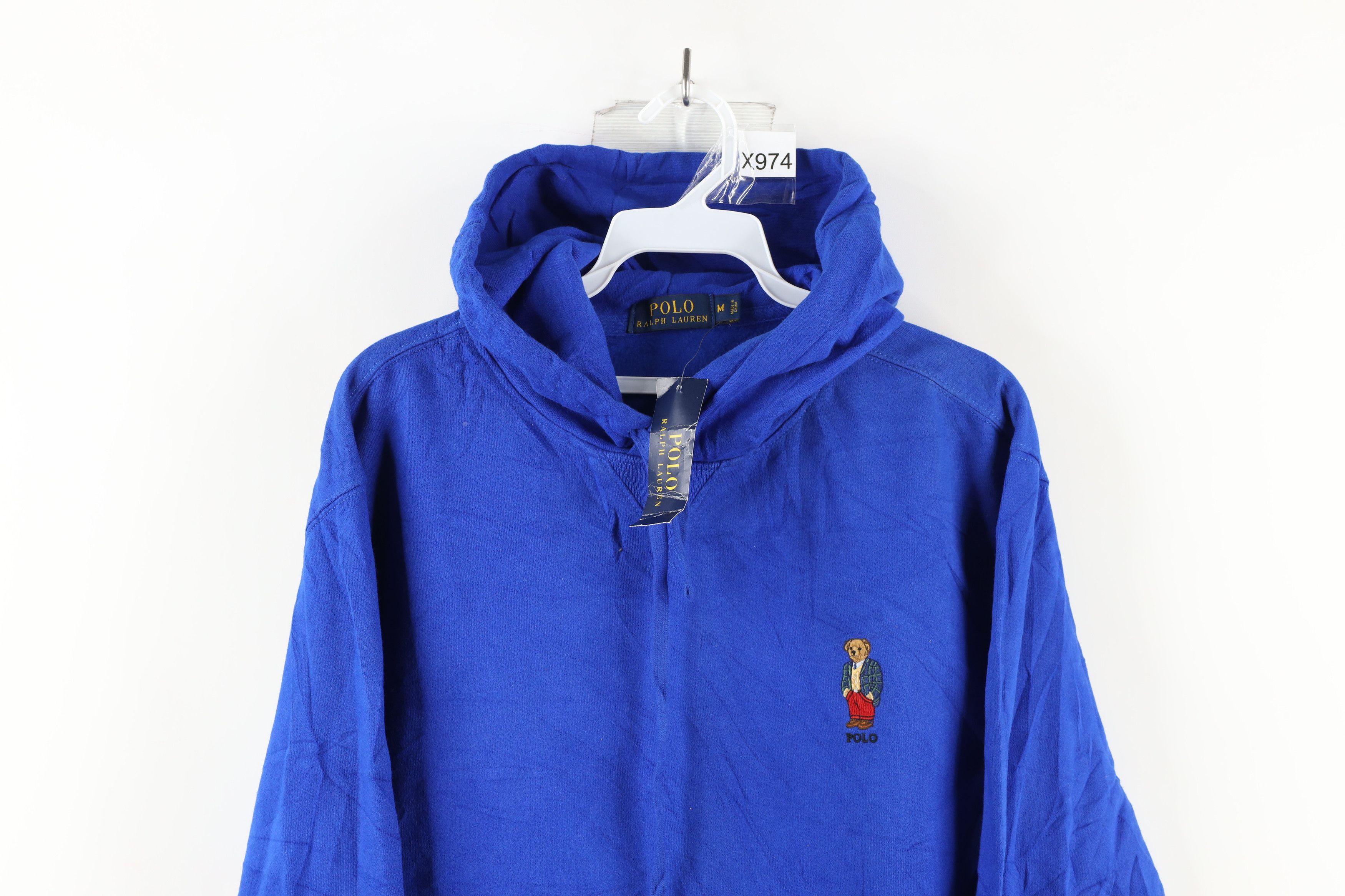 Polo Ralph Lauren Deadstock Vintage Ralph Lauren Polo Bear Hoodie Sweatshirt Size US S / EU 44-46 / 1 - 2 Thumbnail