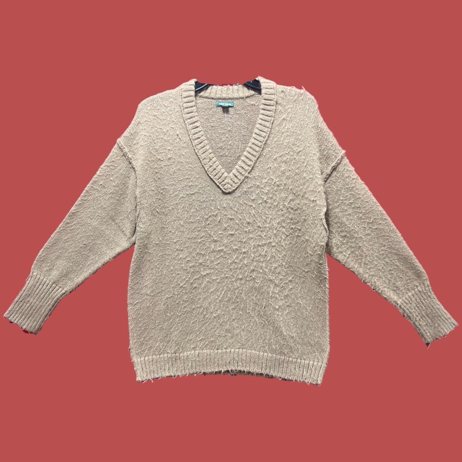 Other Wild Fable - Women's Long Sleeve V-Neck Sweater - Brown - XX Size XXS / US 00 / IT 34 - 1 Thumbnail