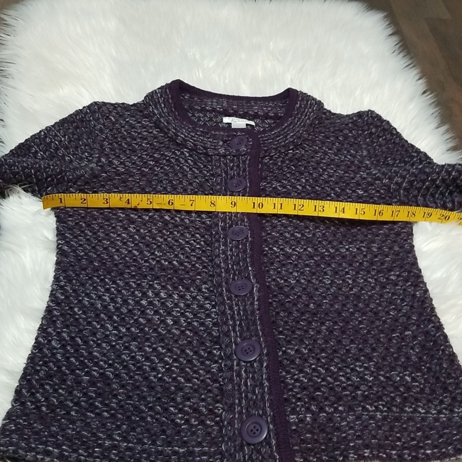 Other Christopher & Banks Purple Knit Cardigan Sweater Size S / US 4 / IT 40 - 7 Thumbnail