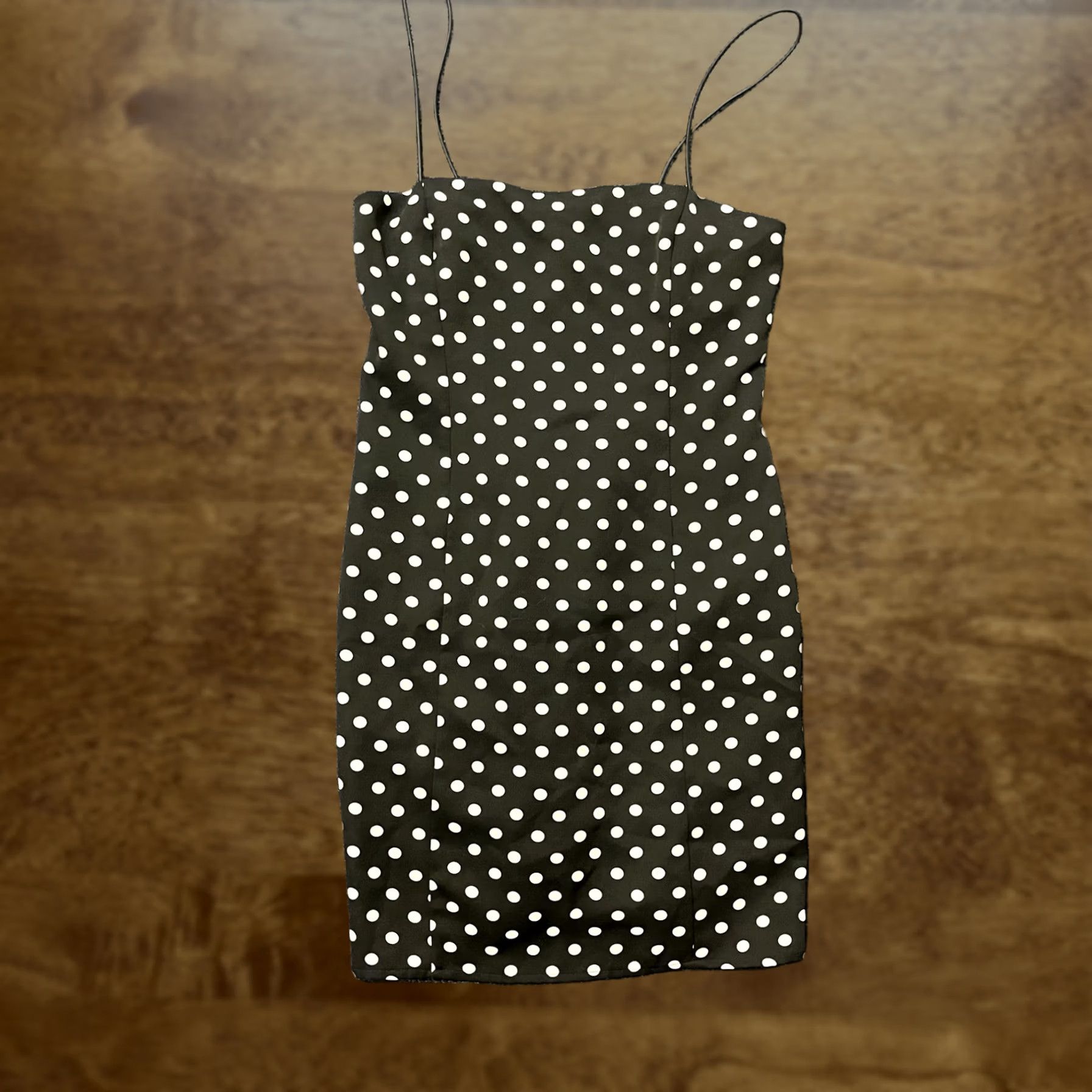 Urban Outfitters VINTAGE No — Urban Outfitters Dress Womens XS Black Polka Dot Slip Mini Spaghetti Strap Size XS / US 0-2 / IT 36-38 - 1 Thumbnail