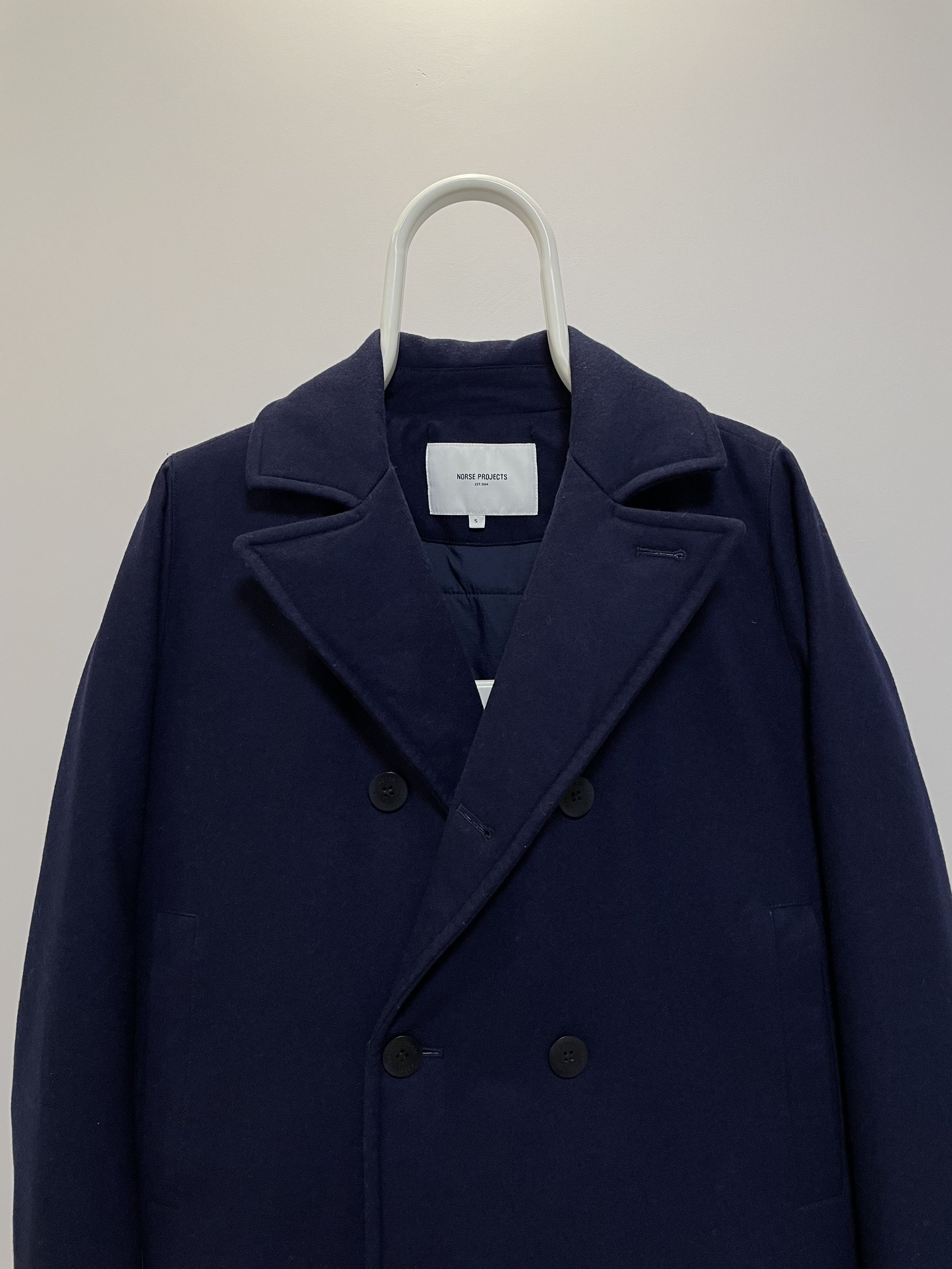 Norse Projects NORSE PROJECTS Birk Wool Pea Coat Jacket Dark Navy Men's Size US S / EU 44-46 / 1 - 8 Thumbnail