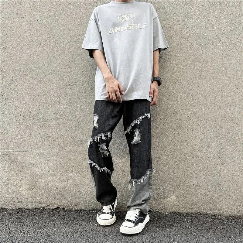 Japanese Brand Hip Hop Straight Loose Wide Leg Jeans Size US 32 / EU 48 - 6 Thumbnail