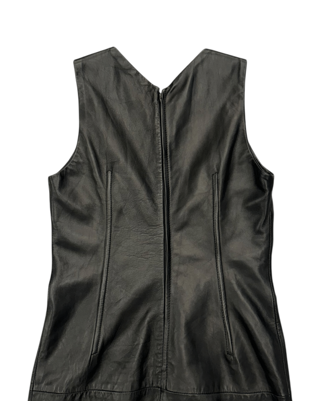 Dolce & Gabbana Dolce & Gabbana Line Detail Leather Sleeveless Dress Size M / US 6-8 / IT 42-44 - 8 Thumbnail