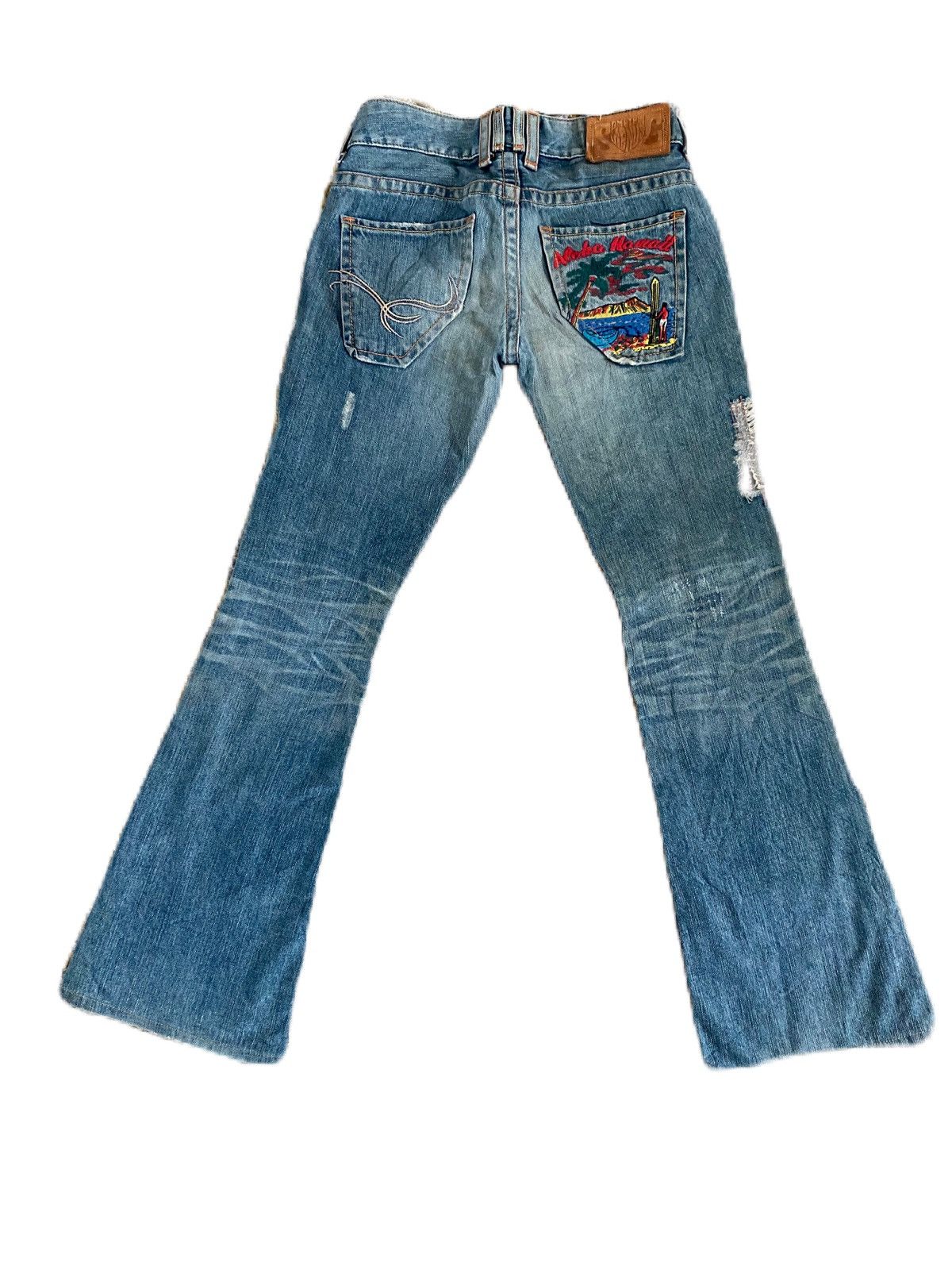 Edwin SUPER FLARE DISTRESS DENIM VENUS SOMETHING BY EDWIN JAPAN Size US 32 / EU 48 - 4 Thumbnail