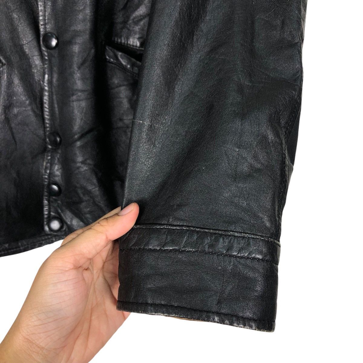 Japanese Brand 📌Vintage Biker Cafe Racer Leather Jacket Japan Issey Miyake Size US M / EU 48-50 / 2 - 16 Thumbnail