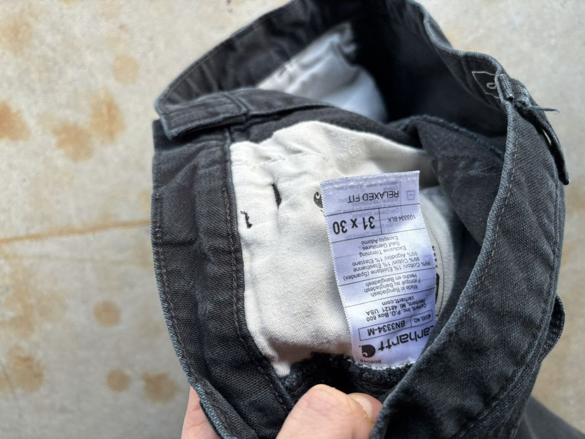 Carhartt × Vintage Crazy Faded Black Double Knee Carhartt Wide Leg Pants Size US 32 / EU 48 - 5 Thumbnail