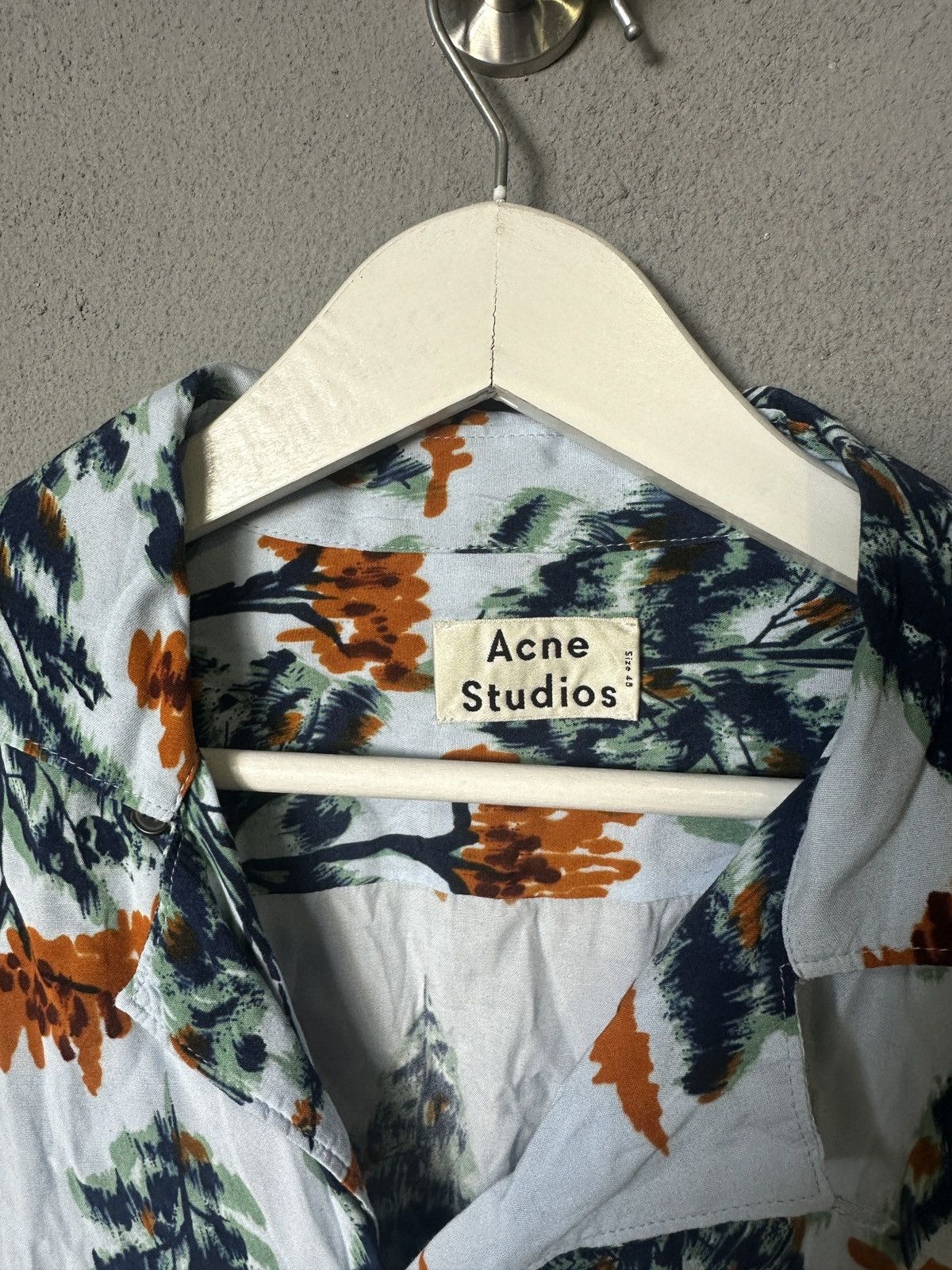 Acne Studios Acne Studios Simon Pine Camp Collar Vacation Shirt Size US M / EU 48-50 / 2 - 4 Thumbnail
