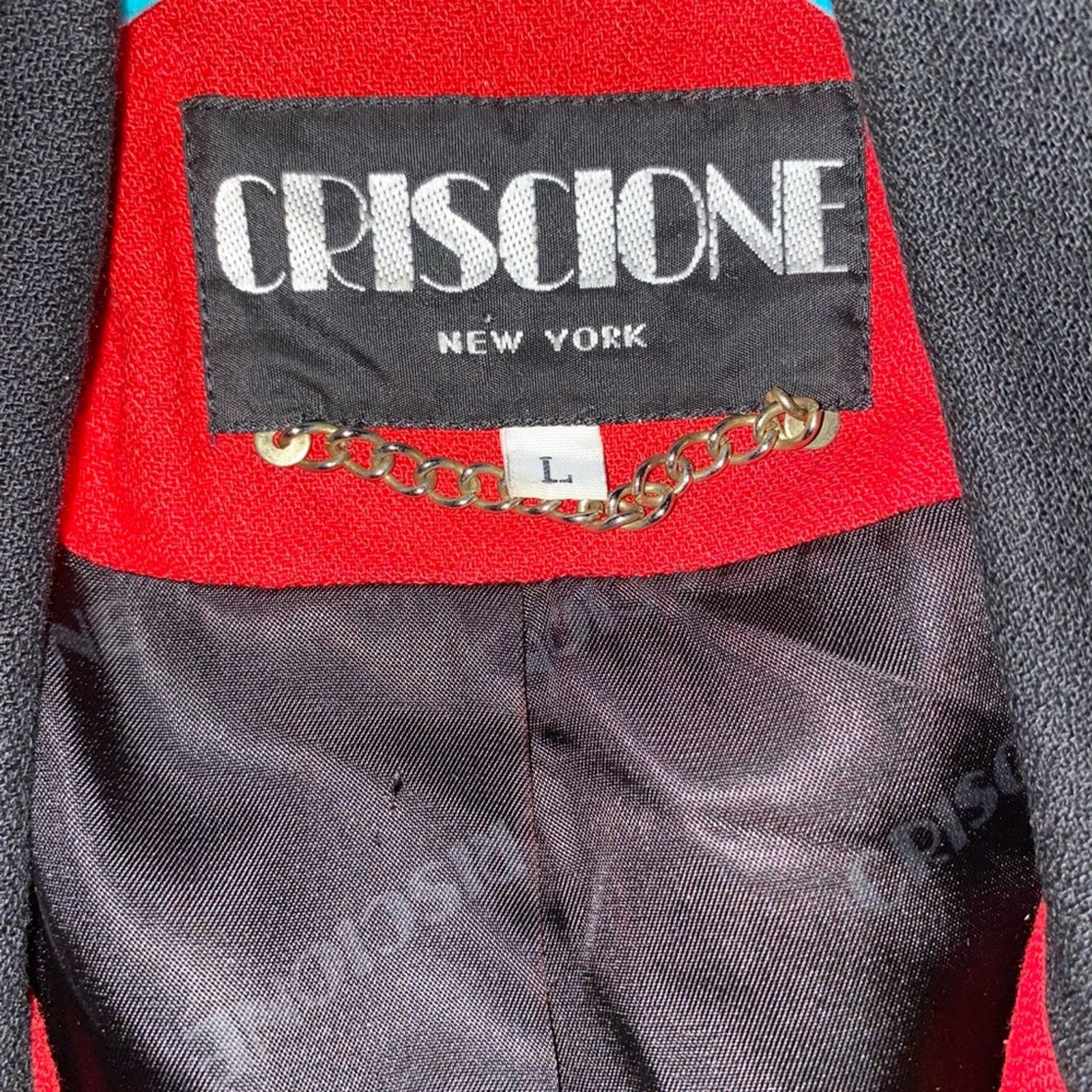 Vintage CRISCIONE Vintage Jeweled Crop Blazer Size L / US 10 / IT 46 - 5 Thumbnail