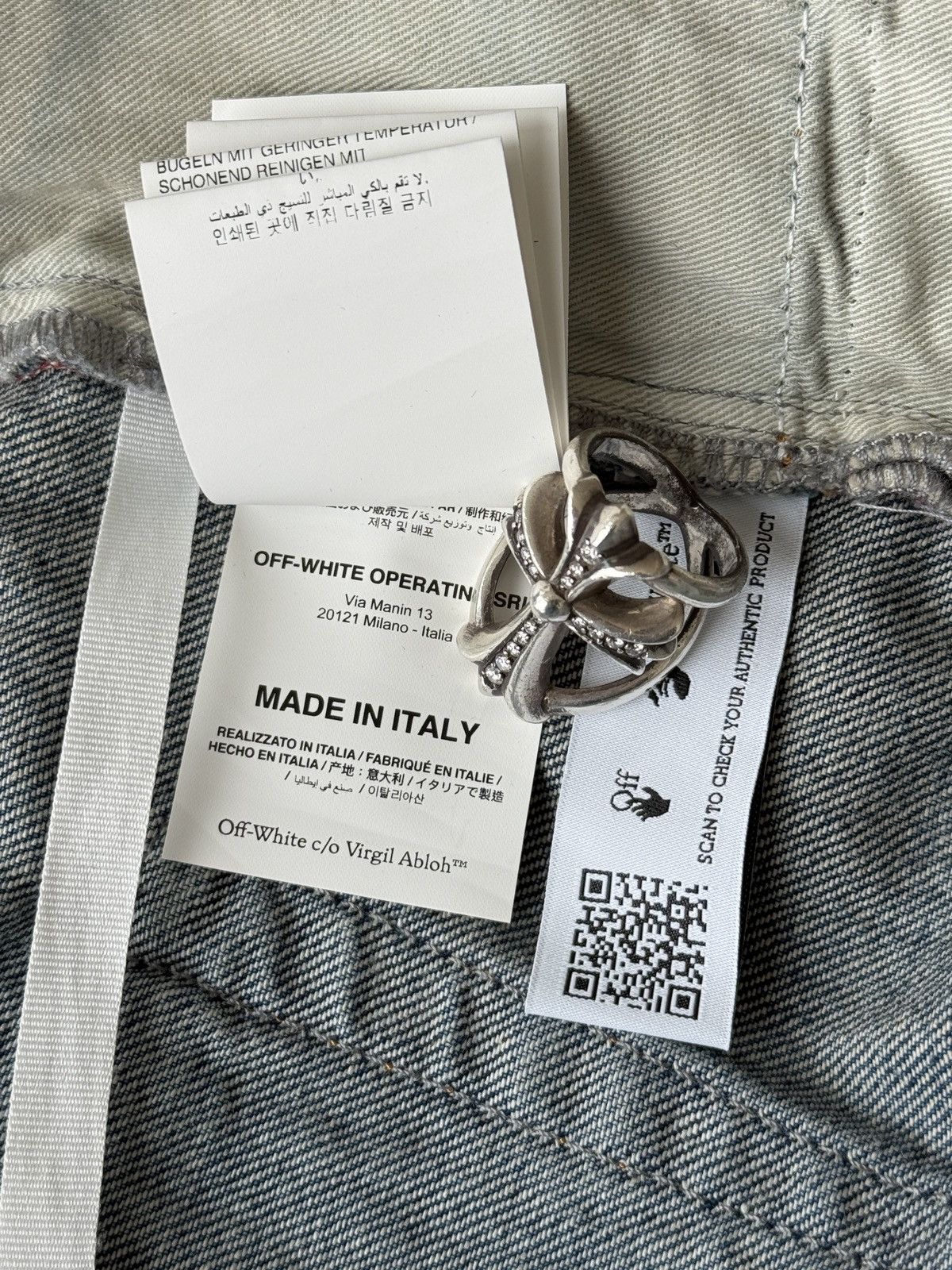 Off-White Off-White Virgil “CUT HERE” Denim Jeans Size US 34 / EU 50 - 16 Thumbnail