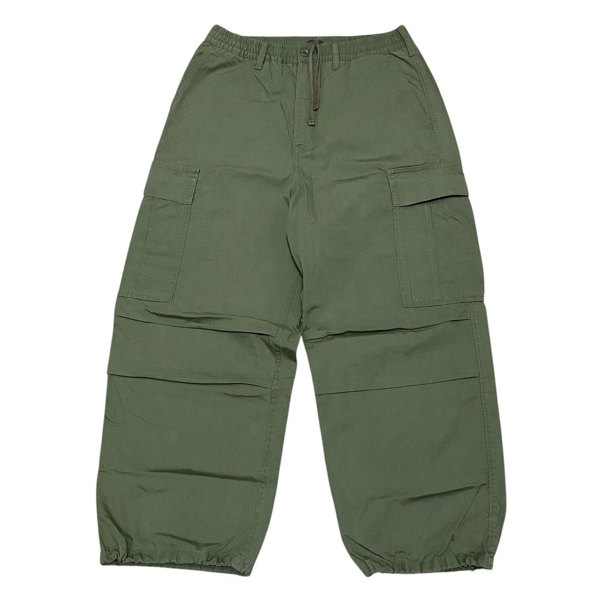 Japanese Brand NEEDGONE📦 GU Superwide Cargo Ballon Pants - Olive Size US 30 / EU 46 - 1 Thumbnail