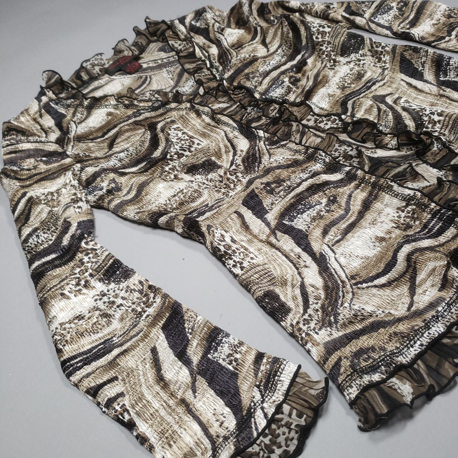 Pleats Please Issey Miyake × Vintage Pleats Collection Sz M Top Blouse Marble Artsy Art Abstract Size M / US 6-8 / IT 42-44 - 10 Thumbnail