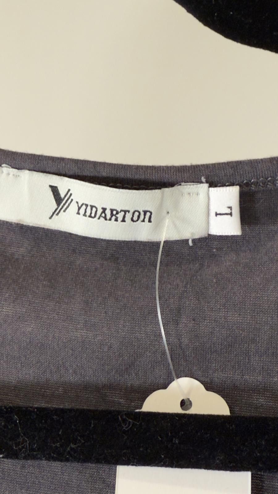 Designer Yidarton Women's Casual Short Sleeve Top - Gray Size L / US 10 / IT 46 - 3 Thumbnail