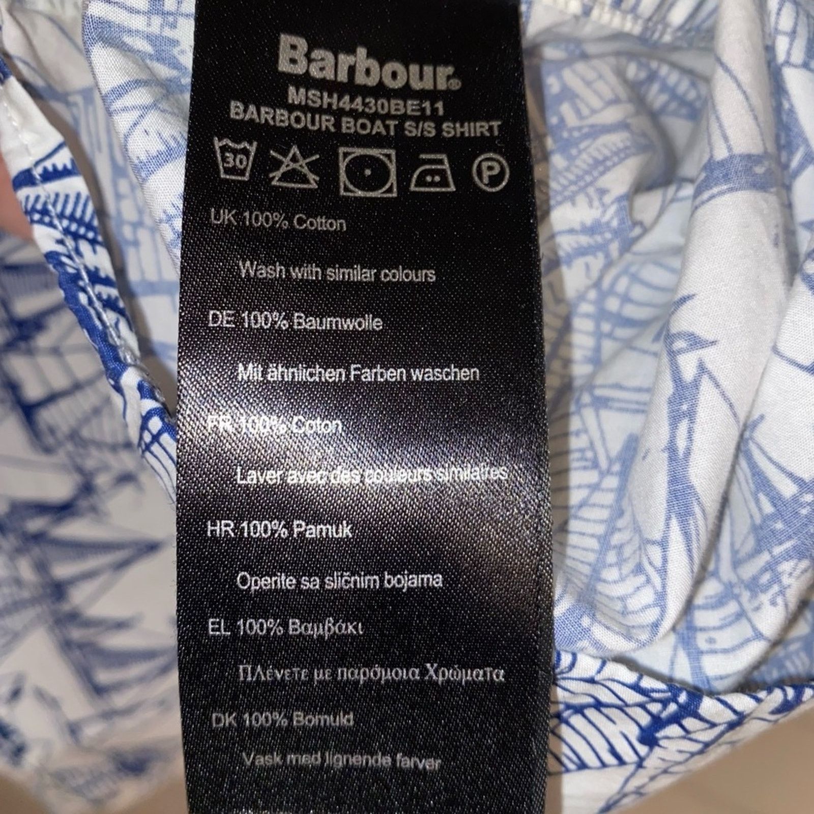 Barbour Barbour $129 Mens Sailboat Print Short Sleeve Shirt XL Size US XL / EU 56 / 4 - 7 Thumbnail