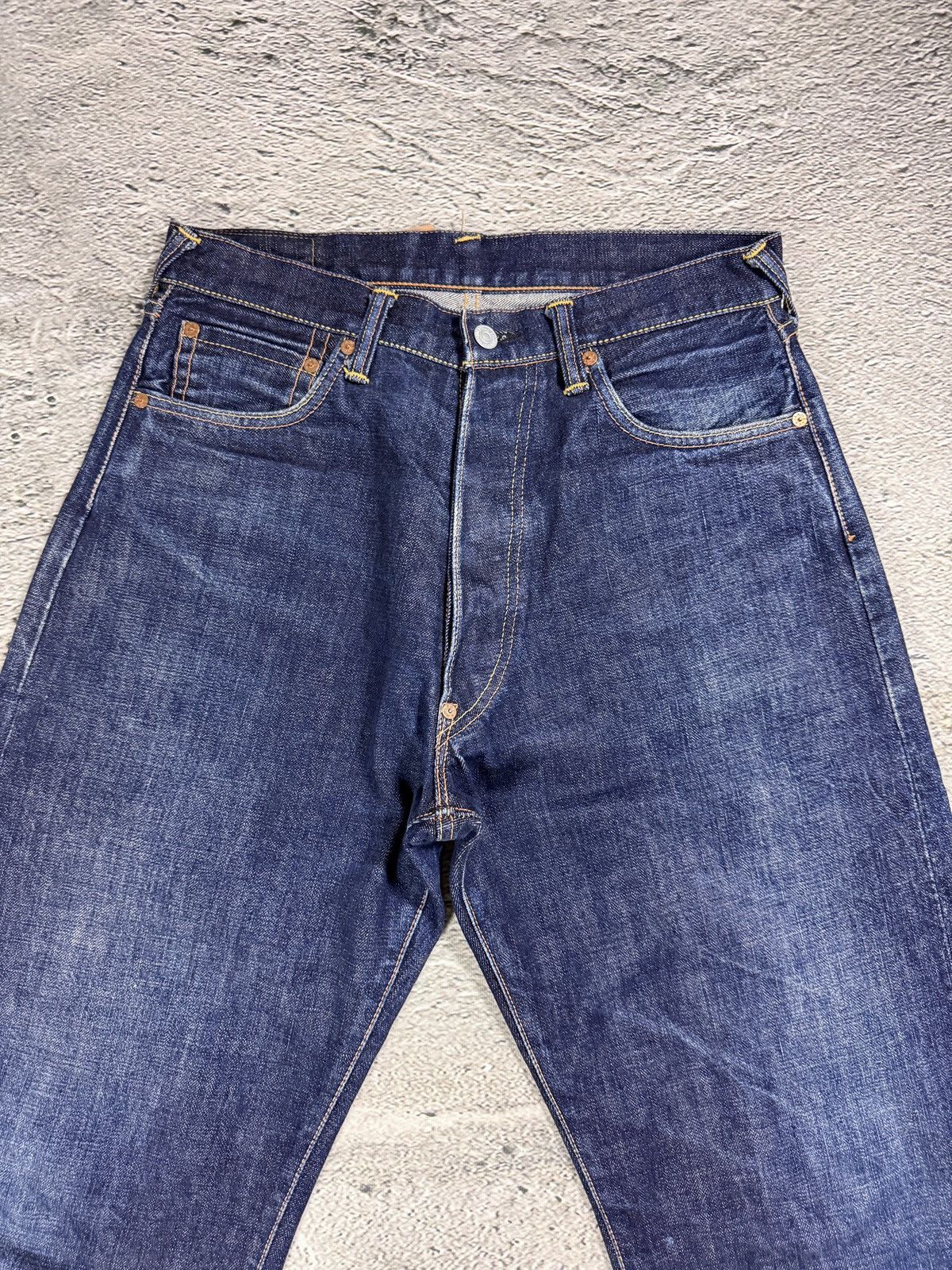 Evisu Evisu jeans daicock blue big logo selvedge denim Size US 31 - 9 Thumbnail