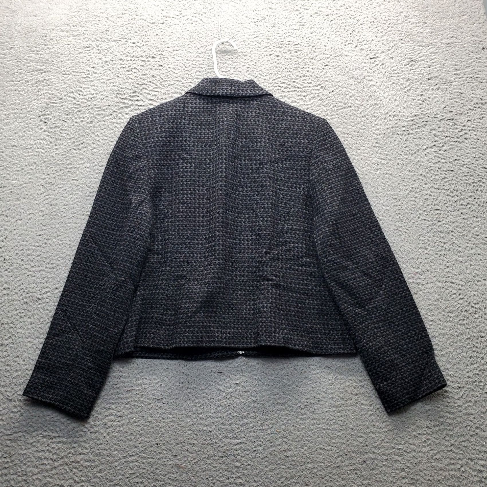 Vintage Amanda Smith Jacket Women Size 6 Wom ens Houndstooth Multi Wool Full Zip Collared Casual Shirt Size M / US 6-8 / IT 42-44 - 2 Thumbnail