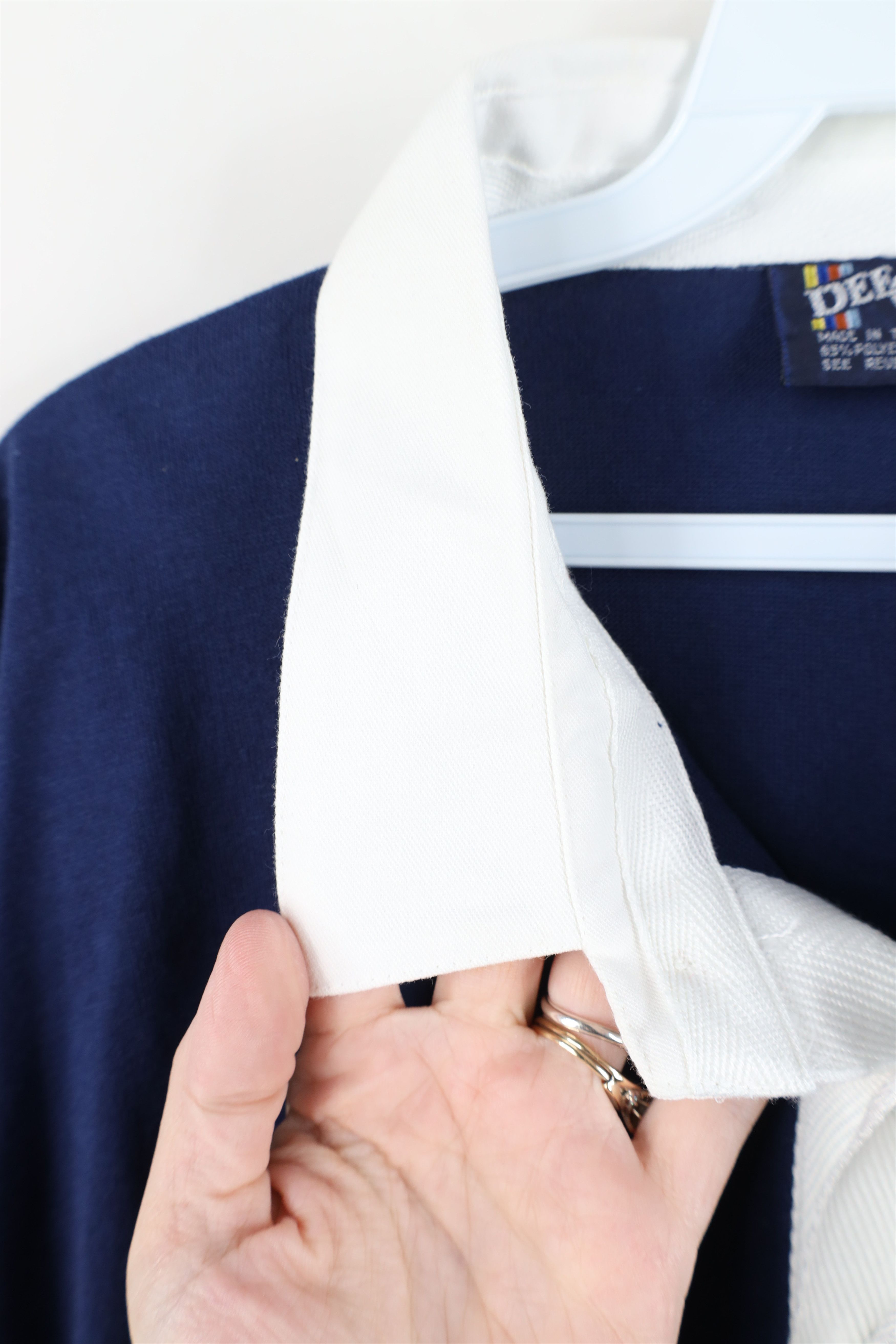 Vintage Deadstock Vintage 70s Streetwear Long Sleeve Rugby Polo Size US XXL / EU 58 / 5 - 6 Thumbnail