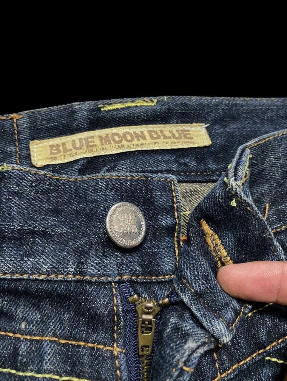 Vintage RARE 90s Blue Moon Blue Mudwash Clawmark Logo Insane Jean Size US 28 / EU 44 - 8 Thumbnail