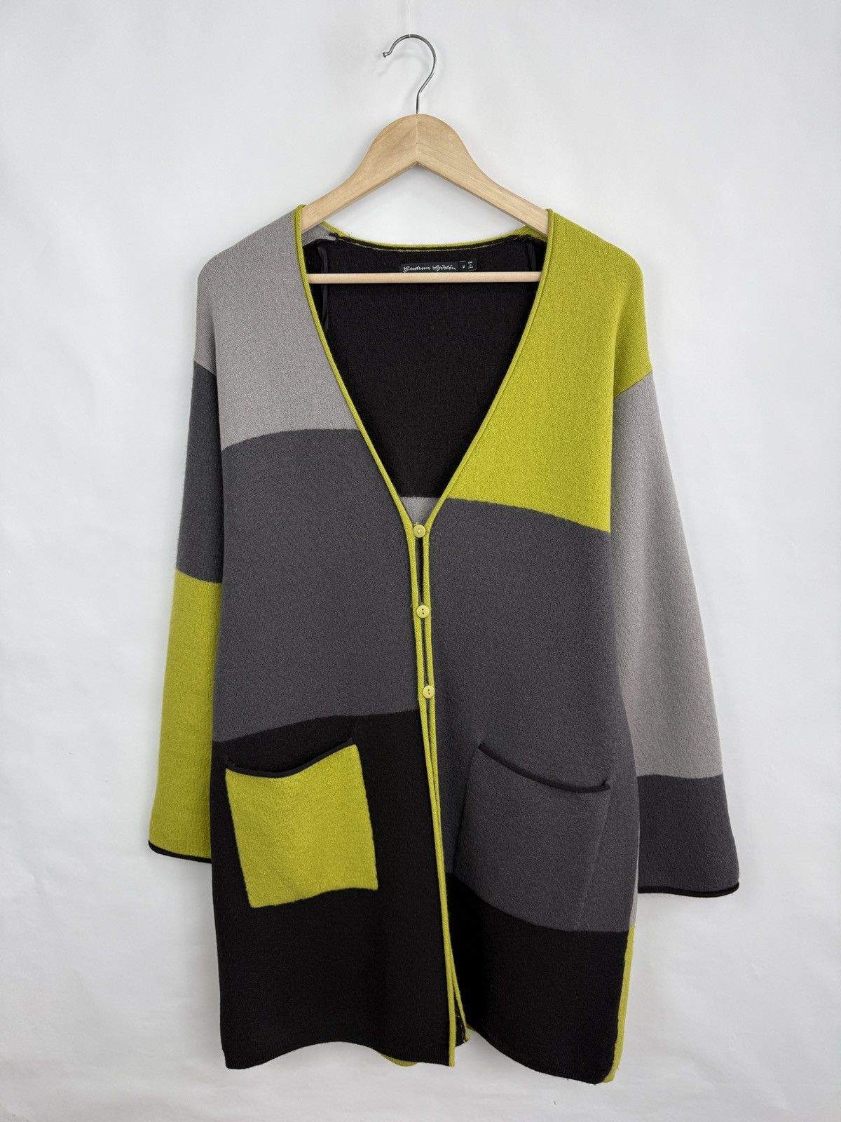 Gudrun Sjoden 🇸🇪 Gudrun Sjoden Wool Long Cardigan Sweater Asymmetric Color Size M / US 6-8 / IT 42-44 - 2 Thumbnail