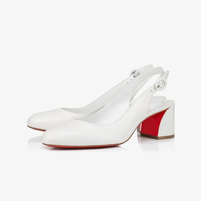 Christian Louboutin o1w1db10725 Mules in White Size US 7 / IT 37 - 2 Thumbnail