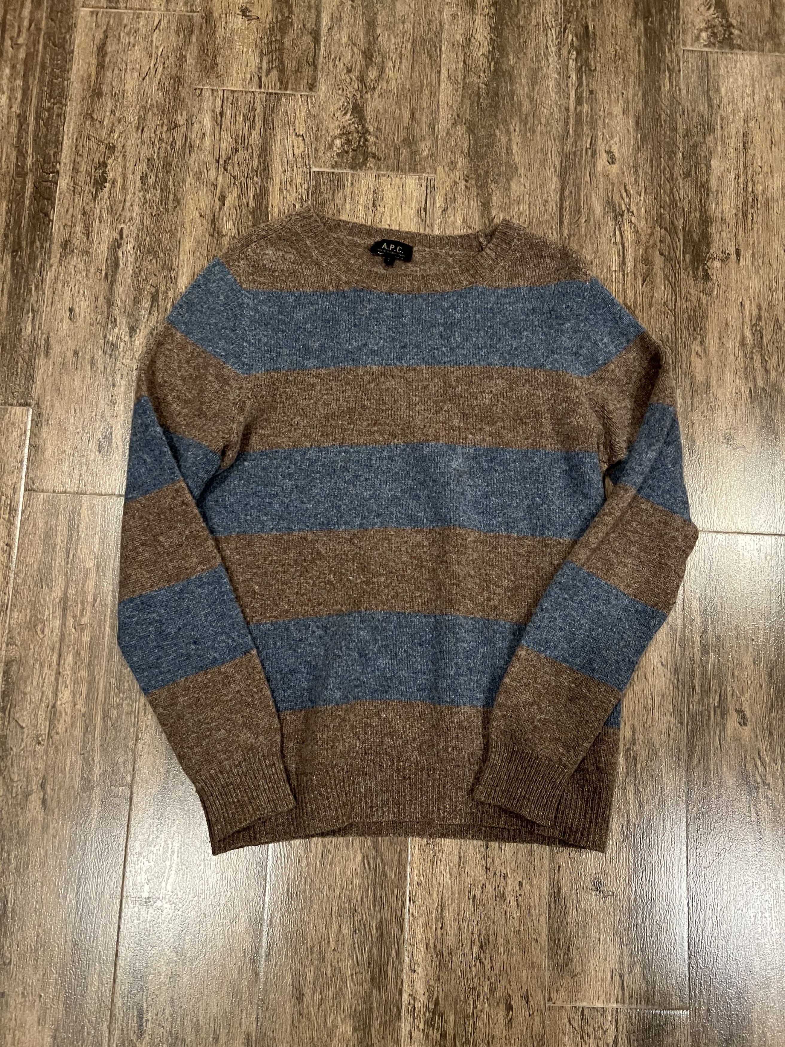 A.P.C. APC Striped Wool Sweater Size US L / EU 52-54 / 3 - 1 Thumbnail