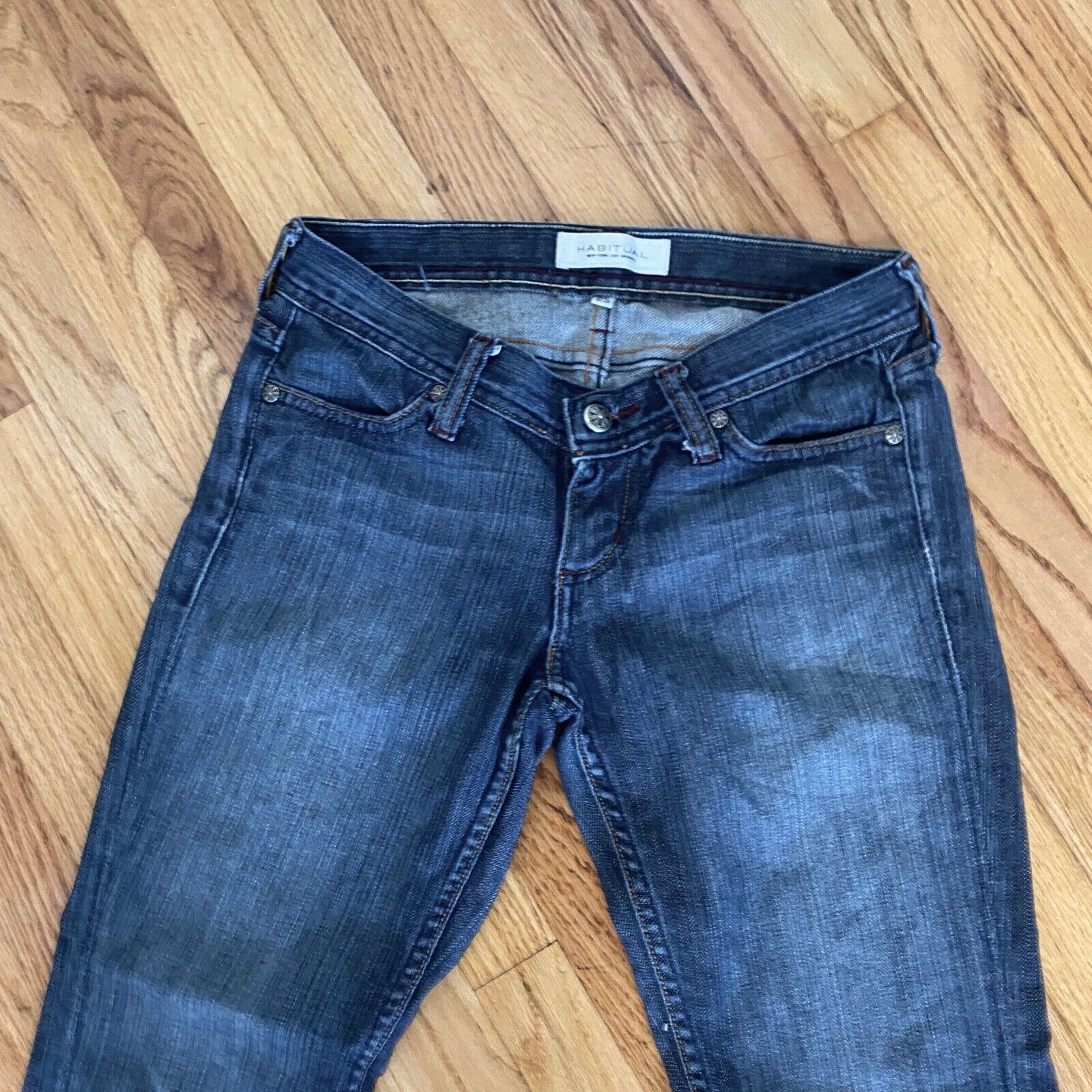 Other VINTAGE Habitual Low-Rise Skinny Studded Ankle Jean Pockets Size 25" / US 0 / IT 36 - 4 Thumbnail