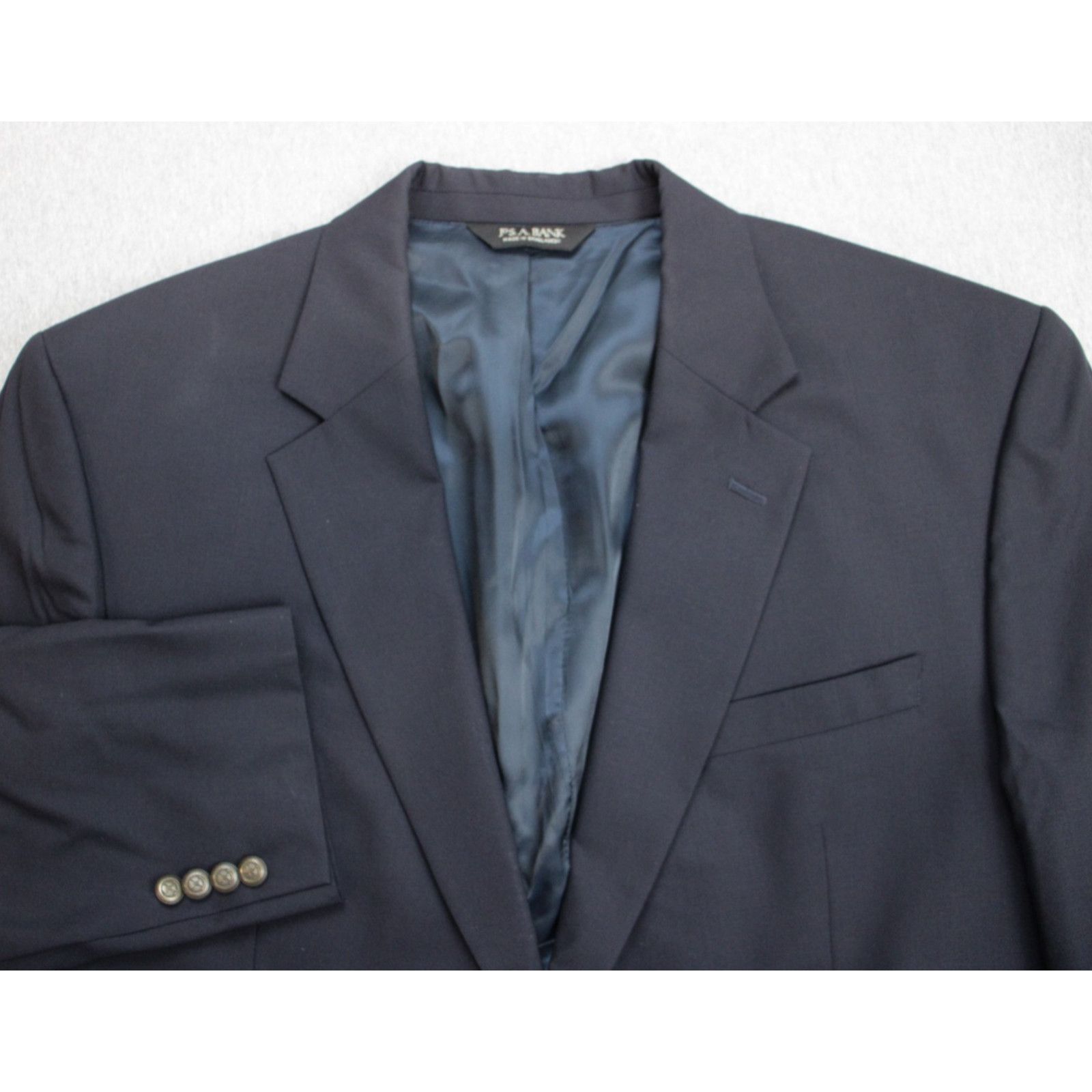 Jos. A. Bank Jos A Bank Blazer Mens Size 46R Navy Blue 100% Wool 2 Button Size 46R - 1 Thumbnail