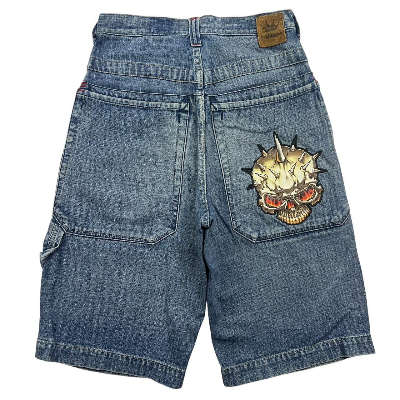 JNCO Vintage Jnco Skull Carpenter Denim Shorts / Jorts - Waist 29 Size US 29 - 1 Thumbnail
