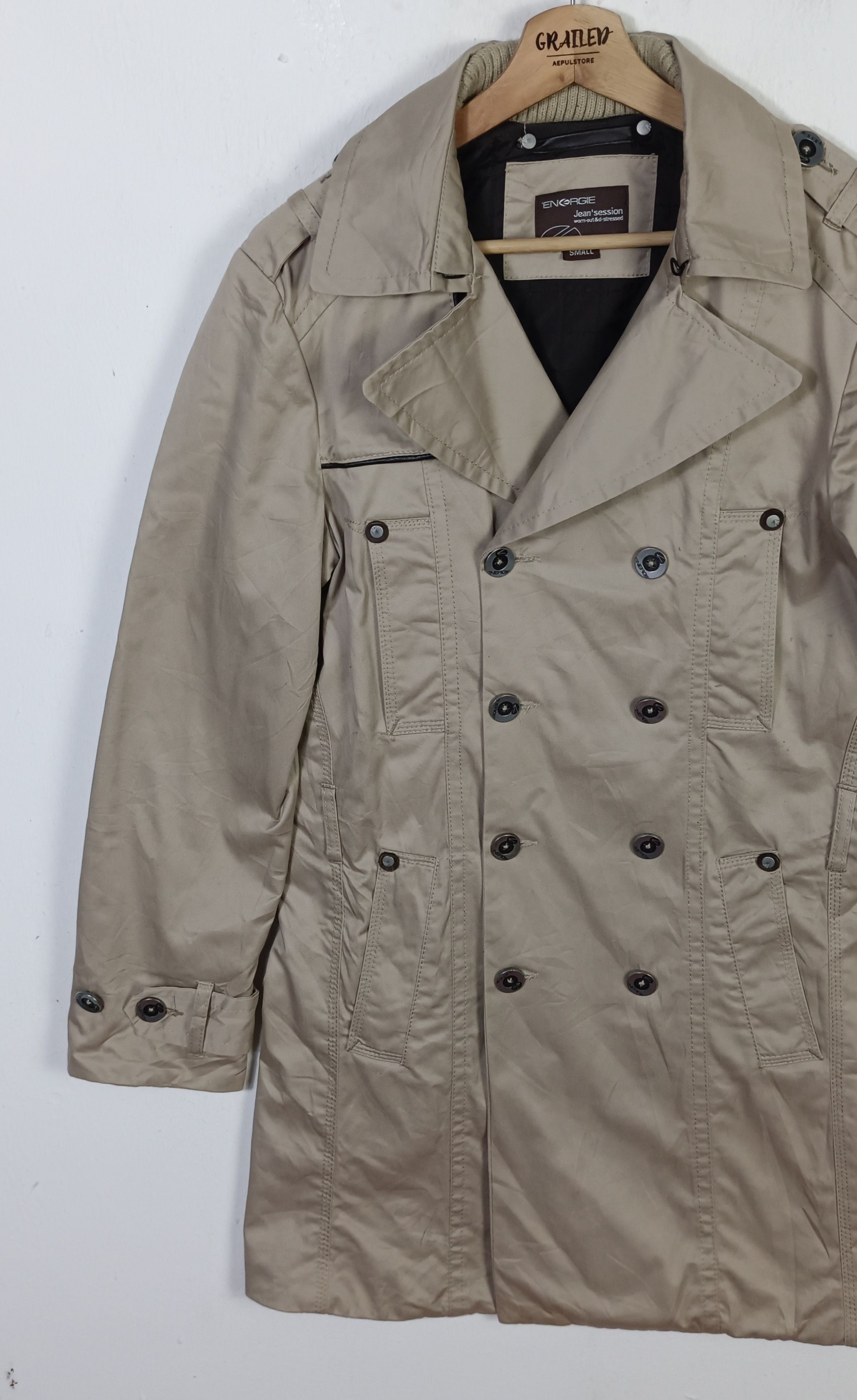 Energie Energie Trench Cout Double Breast ifsixwasnine lgb style Size US M / EU 48-50 / 2 - 5 Thumbnail
