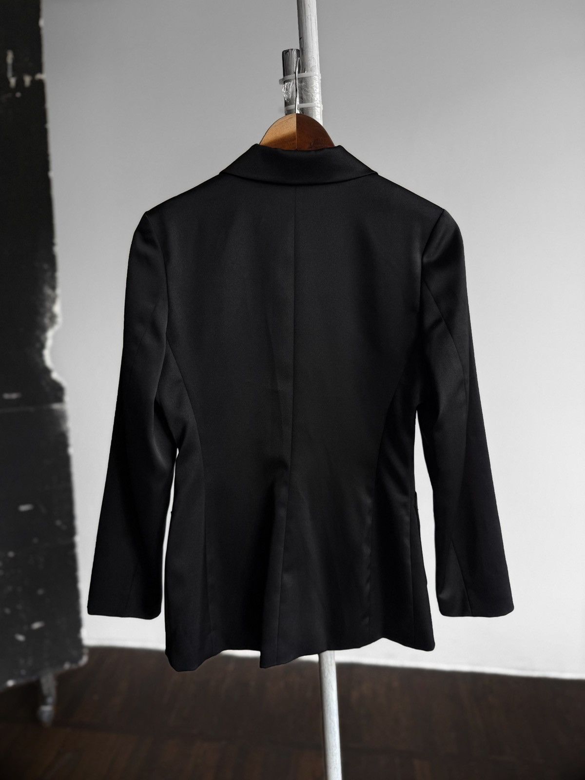 Other Anna Cristy Womens Vintage Y2K Satin 3 Button Blazer Jacket Size M / US 6-8 / IT 42-44 - 3 Thumbnail
