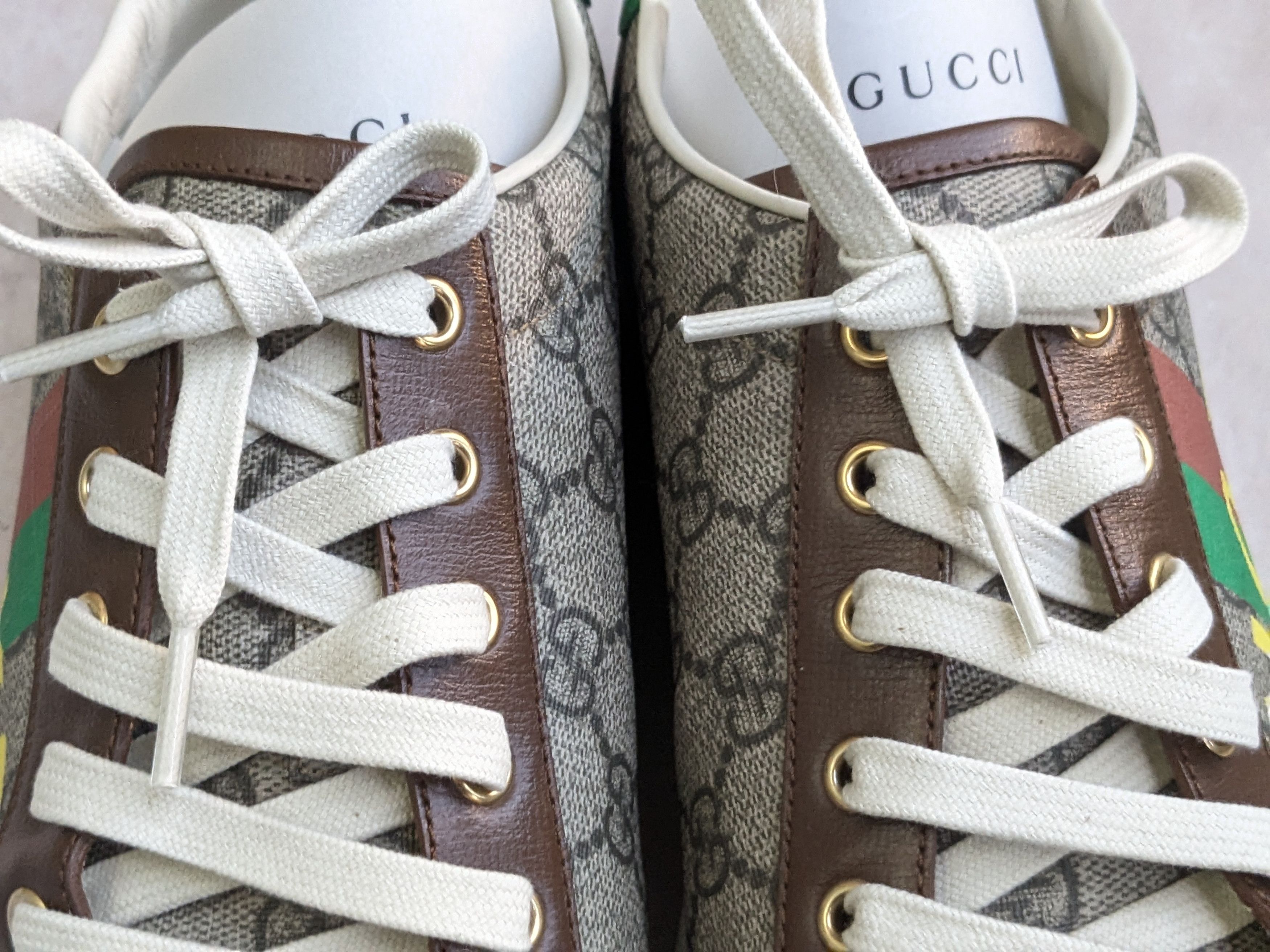 Gucci Gucci Ace Monogram Low 8.5 Canvas GG Logo Size US 8.5 / EU 41-42 - 5 Thumbnail