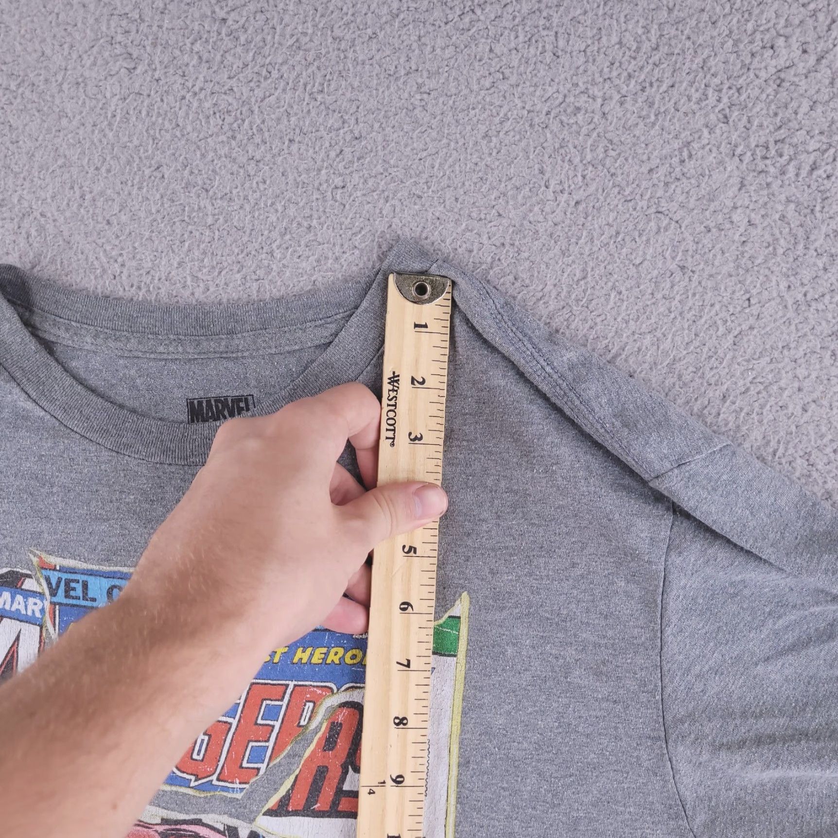 Vintage Marvel Shirt L Mens Gray Short Sleeve Graphic Comic Cover Shirt Size US L / EU 52-54 / 3 - 7 Thumbnail