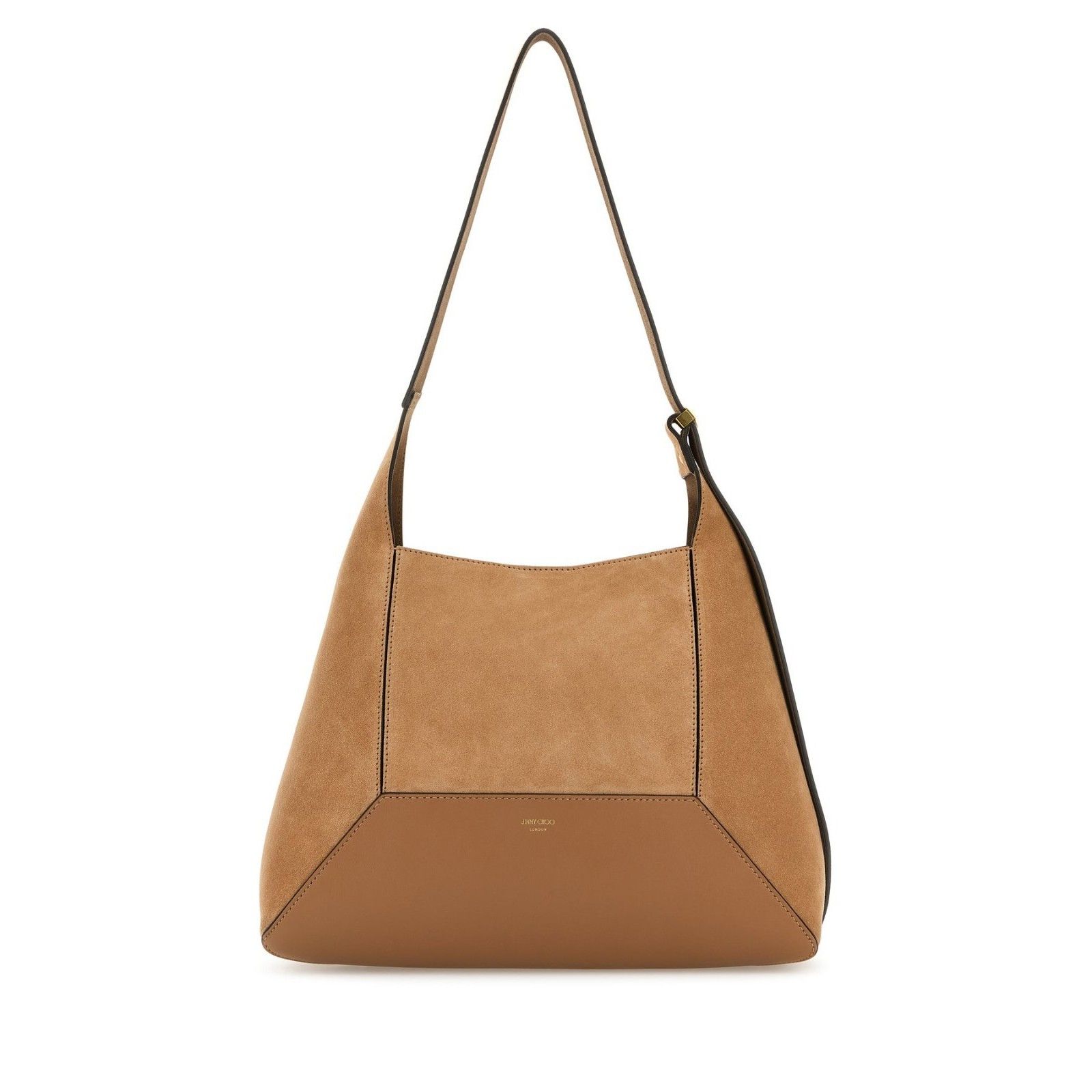 JIMMY CHOO Diamond Brown Suede Shoulder Bag New