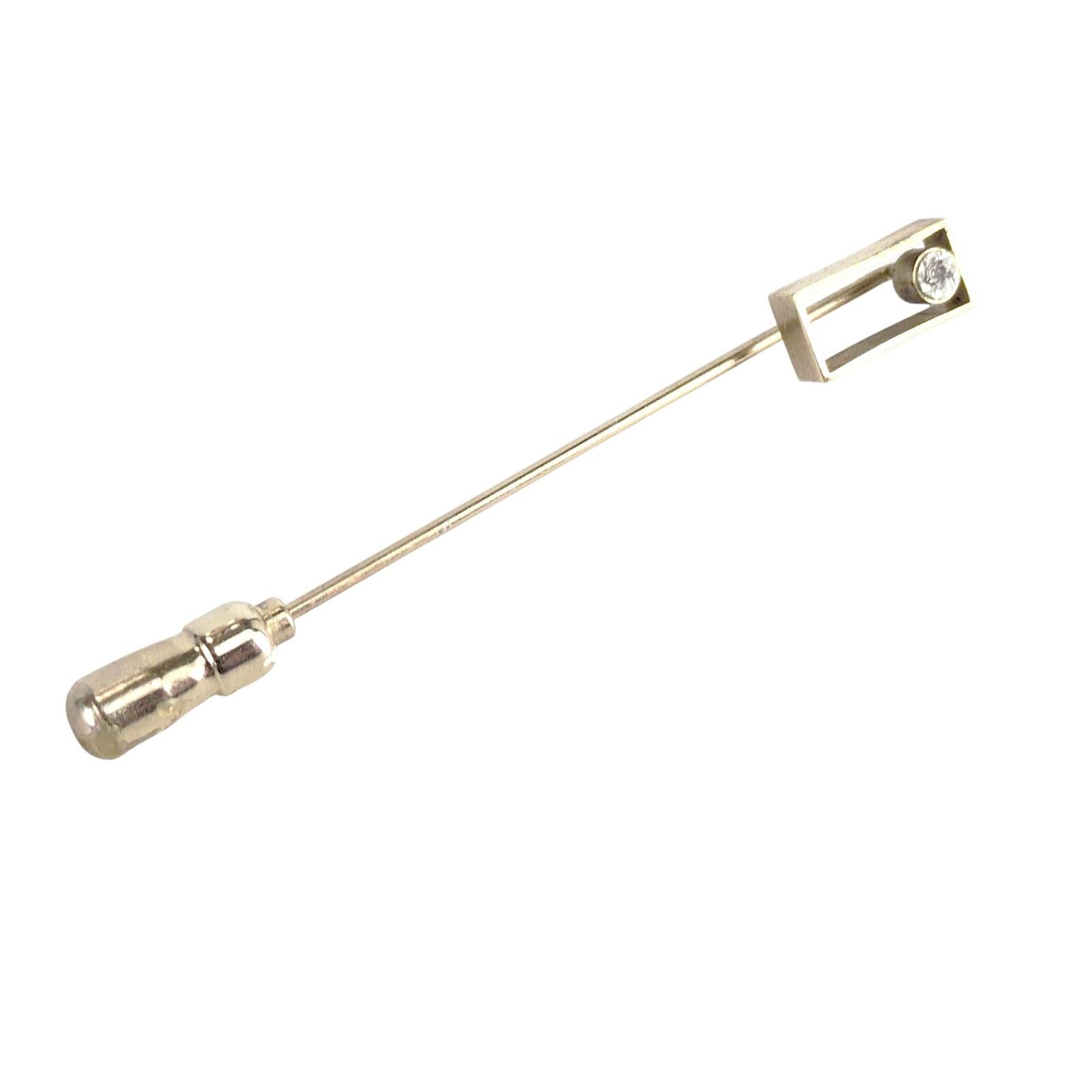 Vintage Anson Men's 12K GF Tie Tack Screw-Back Pin Gold Faceted Size ONE SIZE - 1 Thumbnail