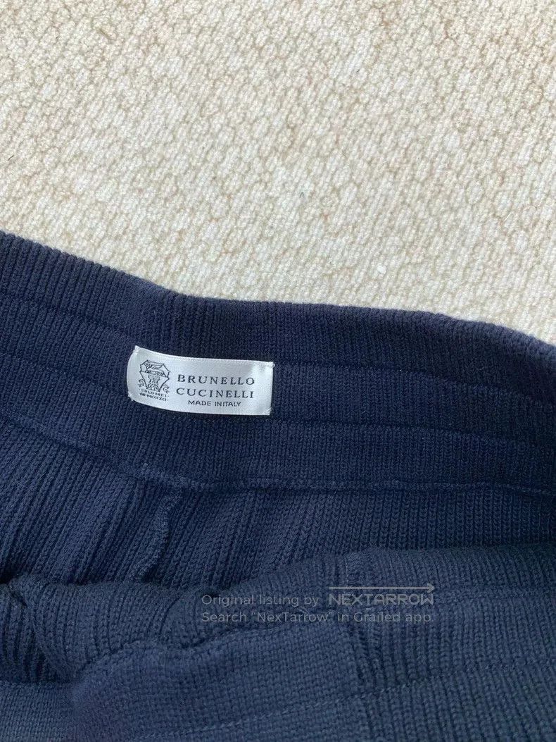Brunello Cucinelli Cotton Sweatpants Blue.