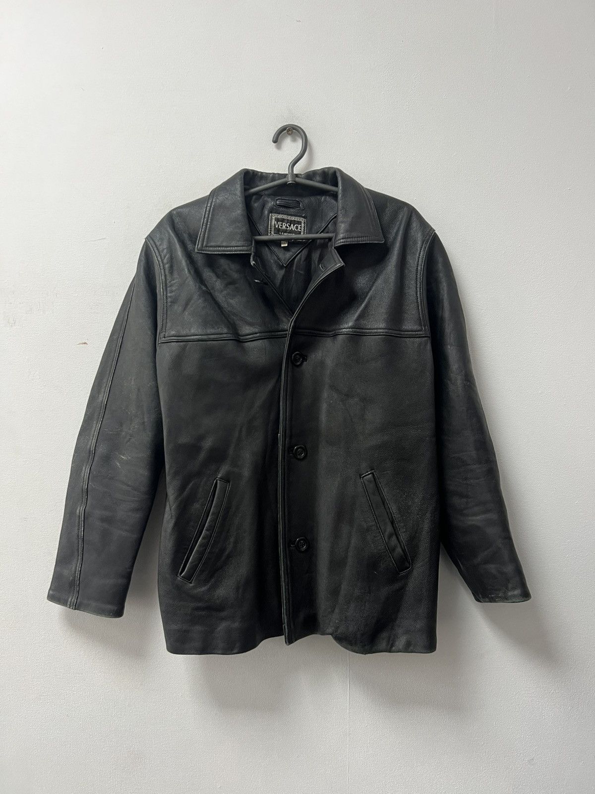 Versace Vintage Versace Leather Jacket size S Mens Luxury Size US S / EU 44-46 / 1 - 1 Thumbnail