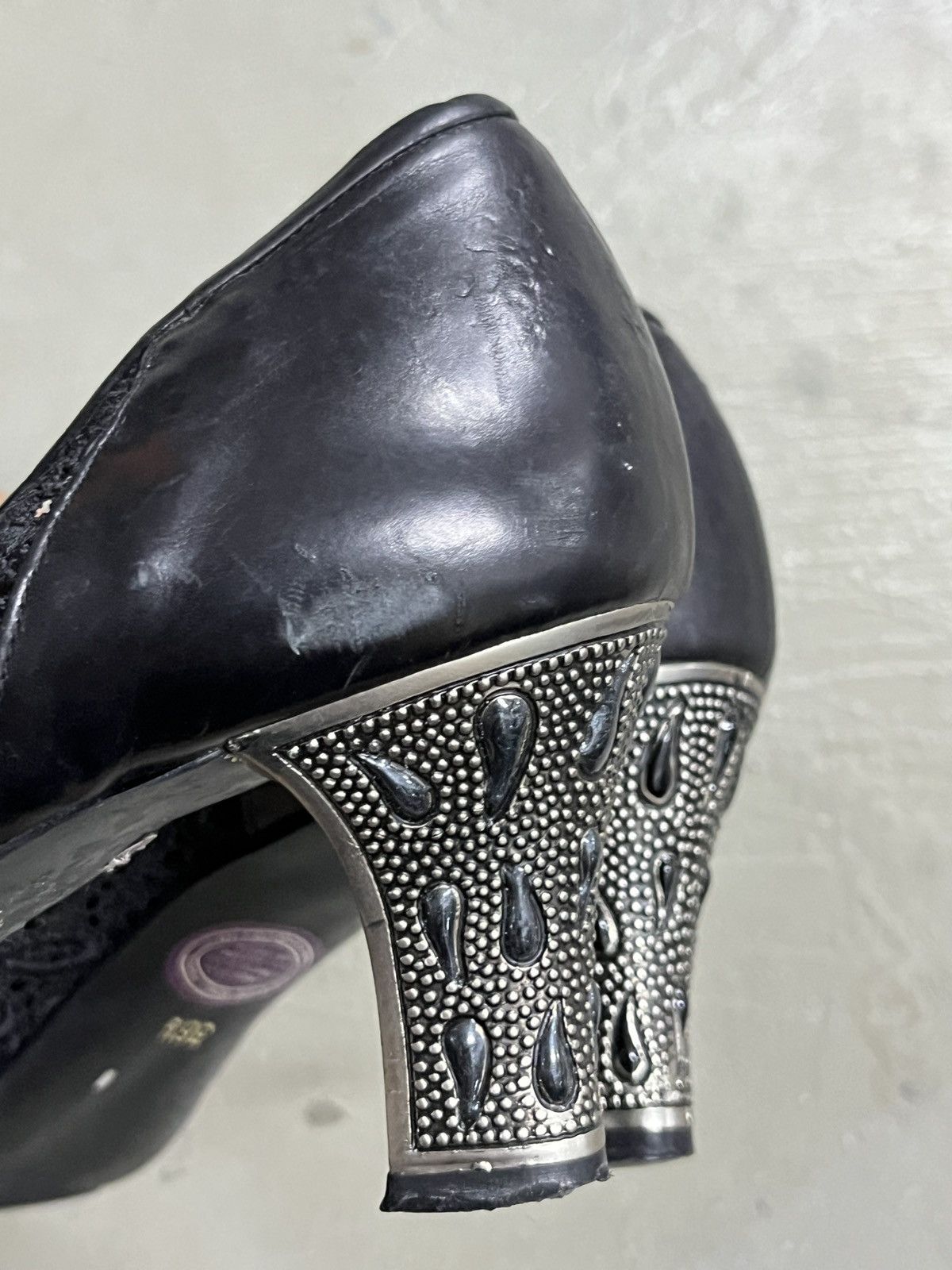 Vintage Vintage Claude Monet Lace Christian Louboutin Style Heels Size US 6.5 / IT 36.5 - 5 Thumbnail