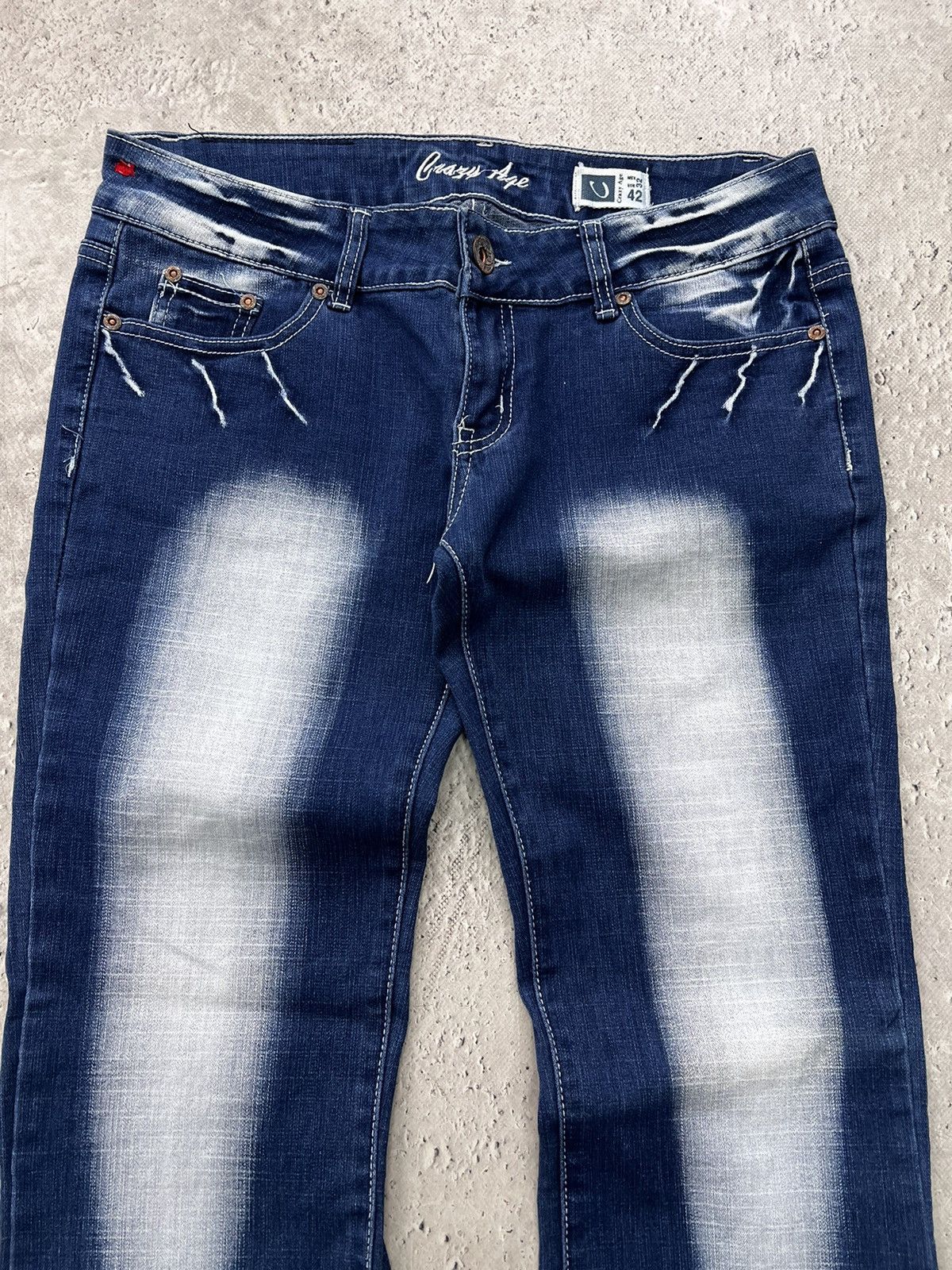 If Six Was Nine × Japanese Brand × Vintage Super Flared Jeans Vintage Japanese Jean distressed Size US 30 / EU 46 - 9 Thumbnail
