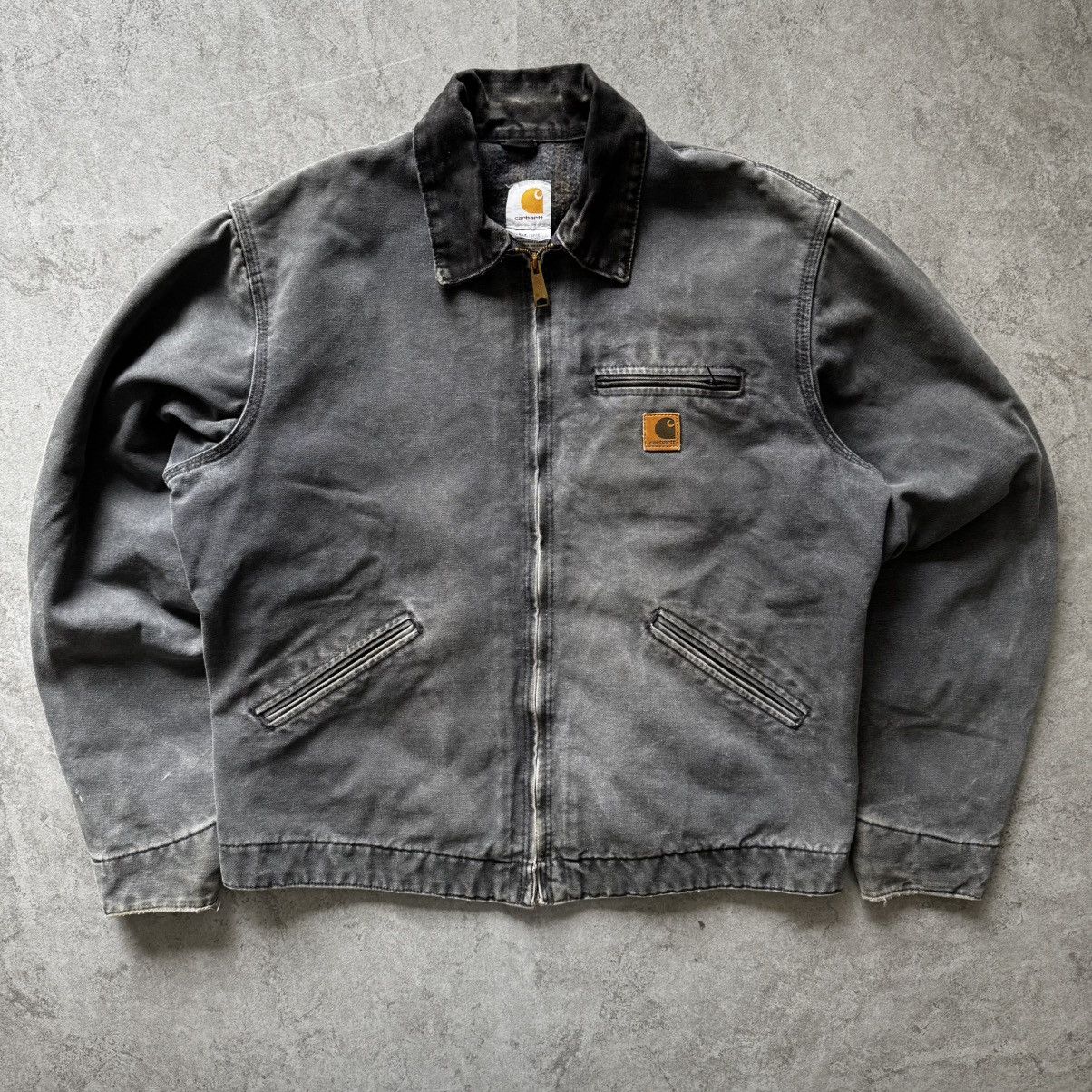 Vintage faded black/gray PTL Carhartt detroit jacket