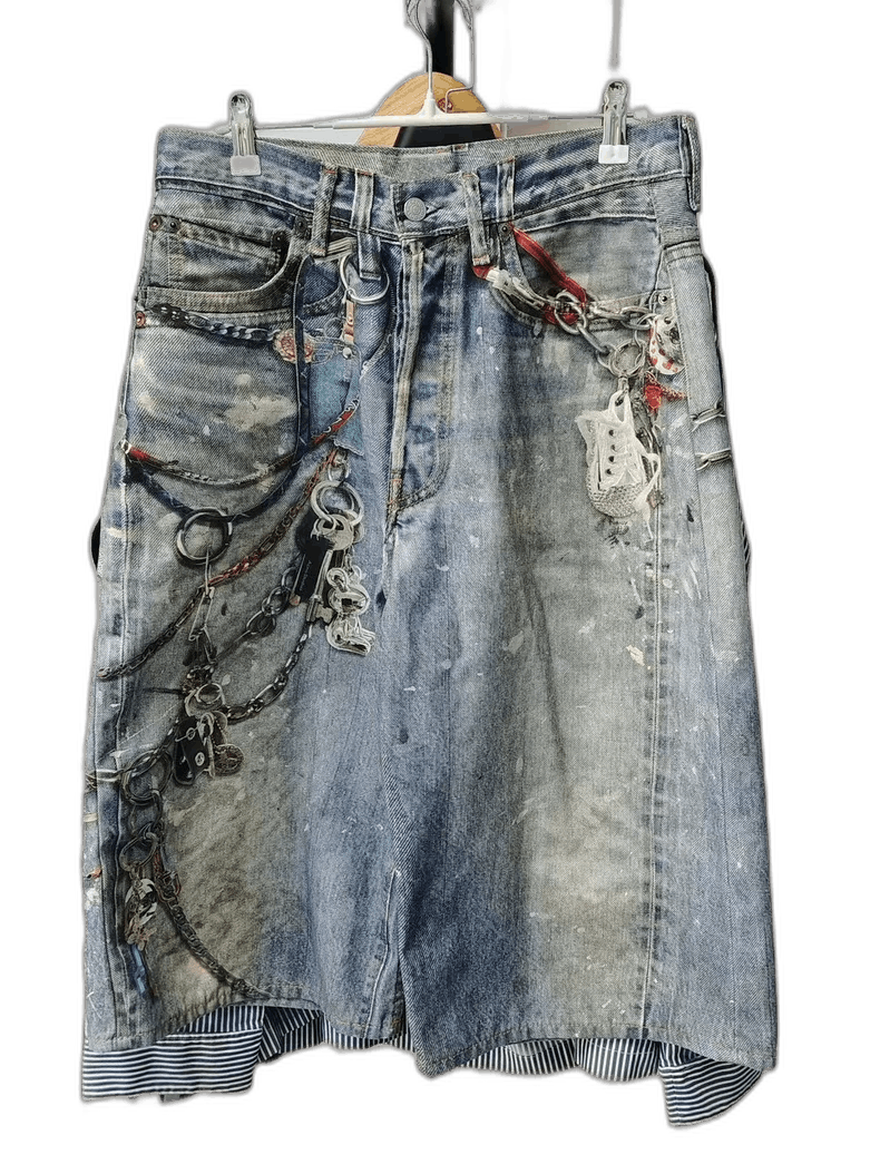 Acne Studios Acne Studios Graffiti Print Denim Shorts Size US 44 / EU 60 - 1 Thumbnail
