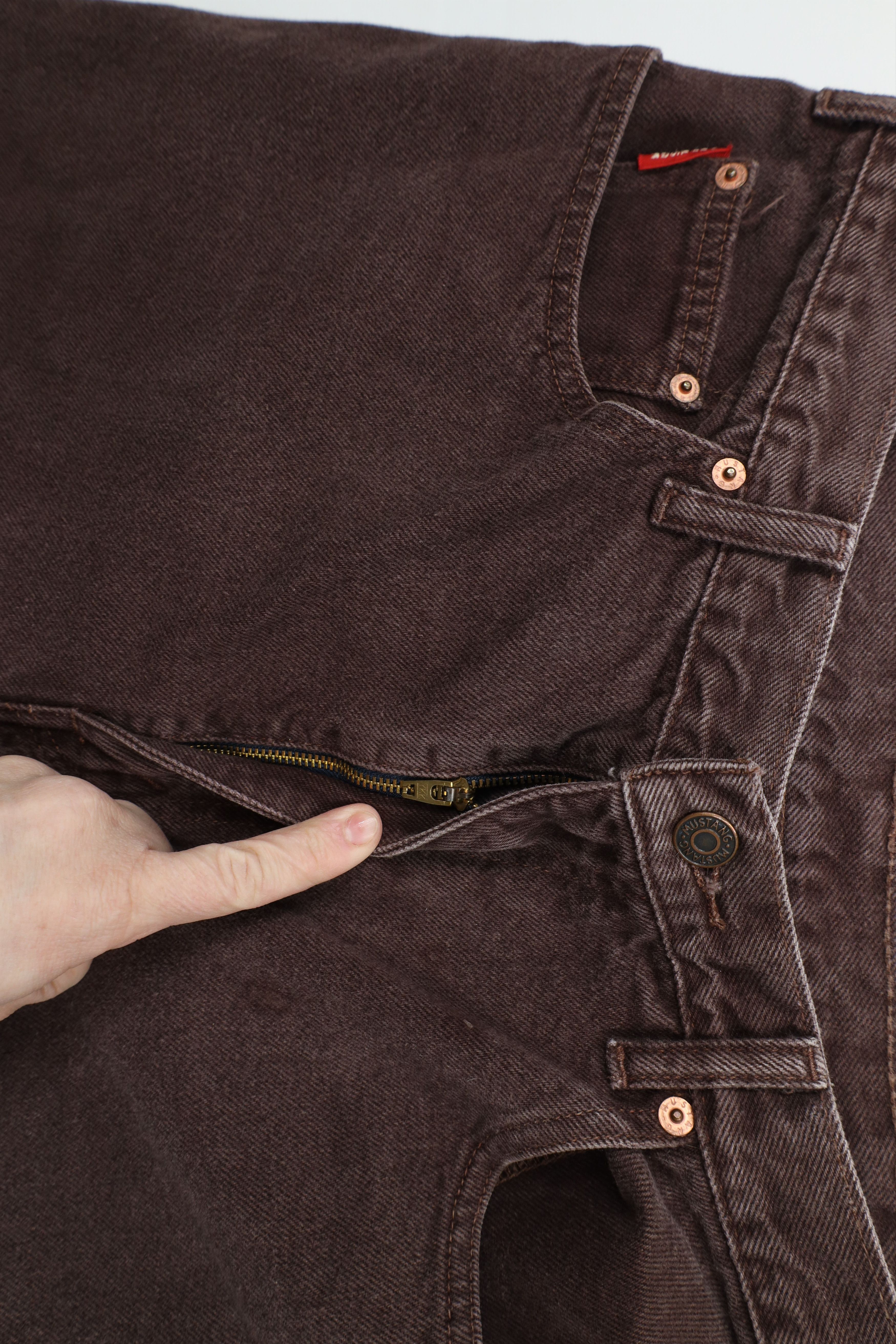 Vintage Vintage 90s Streetwear Straight Leg Denim Jeans Brown Cotton Size US 32 / EU 48 - 7 Thumbnail