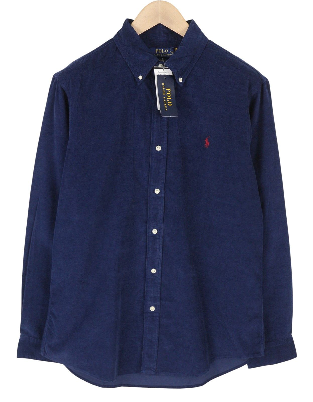 Ralph Lauren L Blue Corduroy Fit Button Down Neck Logo 86989 Size US L / EU 52-54 / 3 - 1 Thumbnail