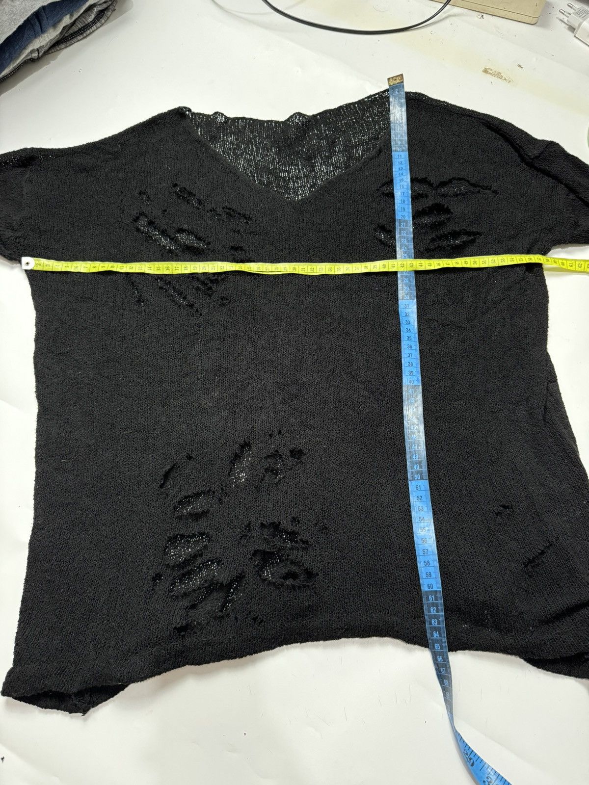 Japanese Brand Distressed Japanese Open Knit archive style Size US L / EU 52-54 / 3 - 7 Thumbnail