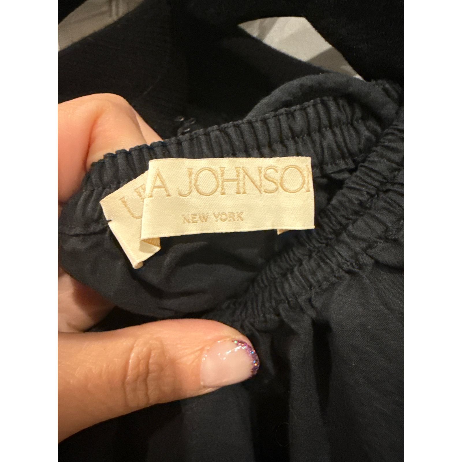 Ulla Johnson Ulla Johnson Puff-Sleeve Cotton Top – Black, Size 8 Size M / US 6-8 / IT 42-44 - 4 Thumbnail